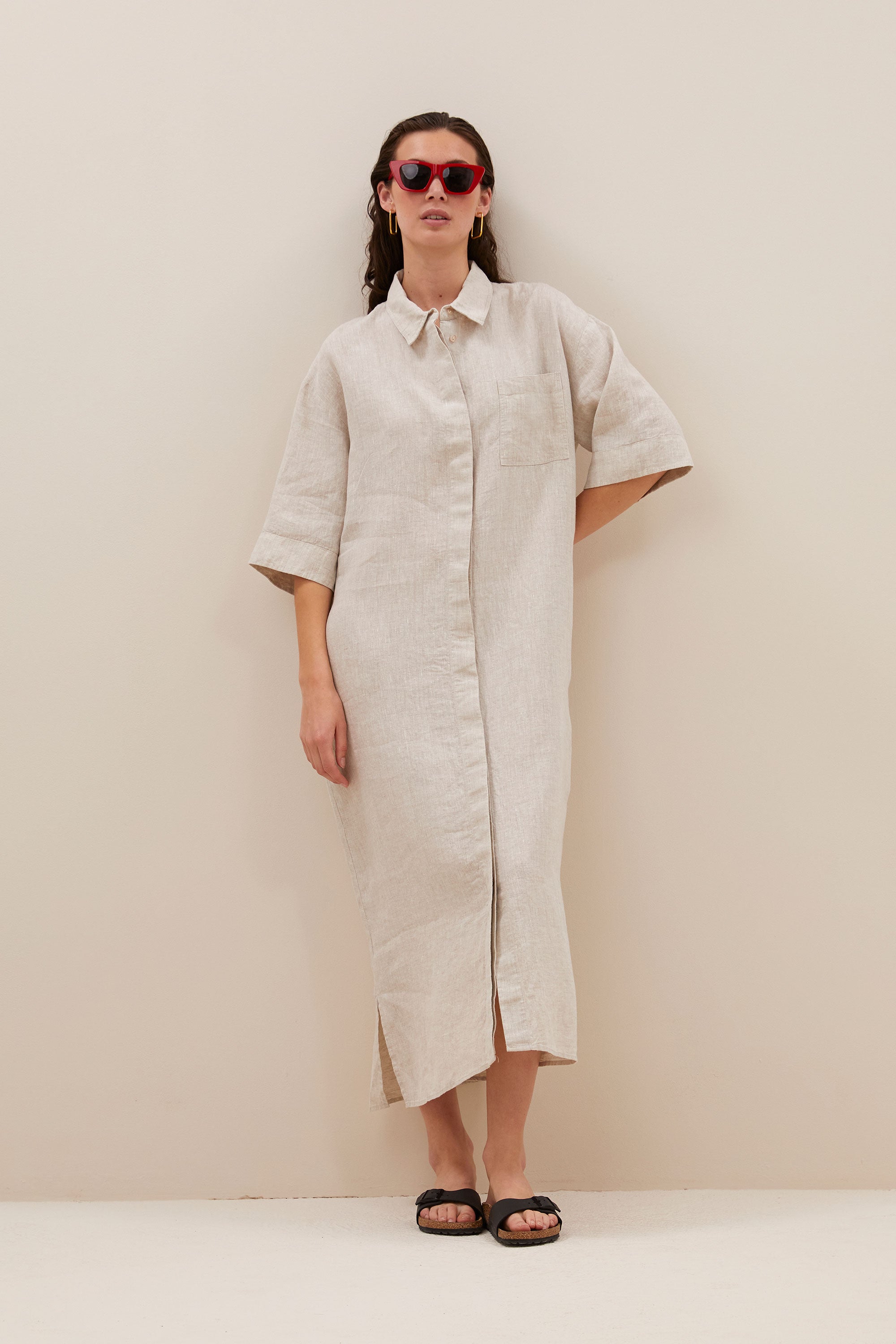 bruno linen dress linen extra image