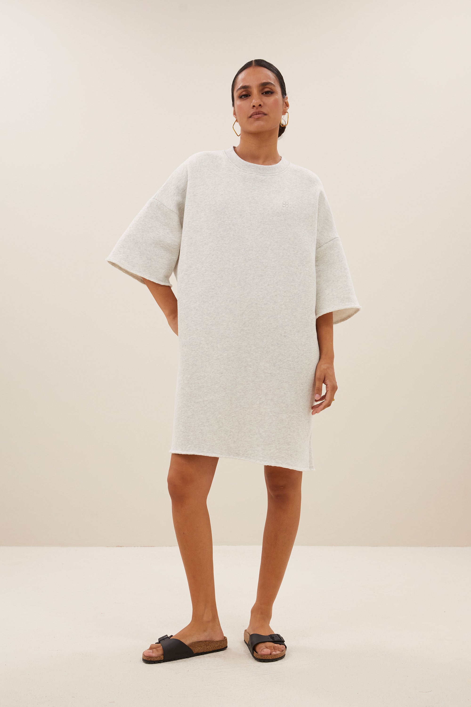 willow sweat dress | light grey melee