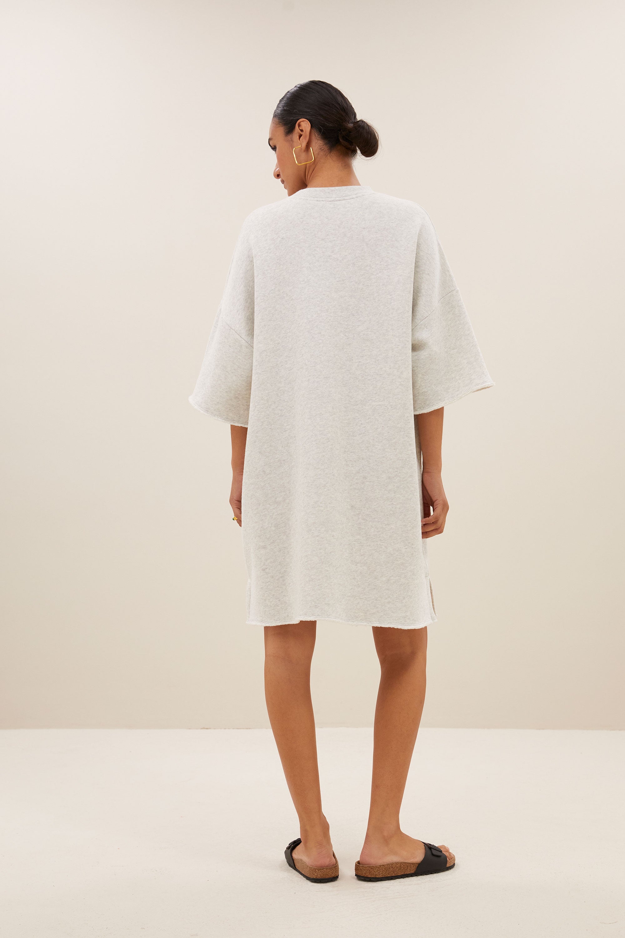 willow sweat dress | light grey melee