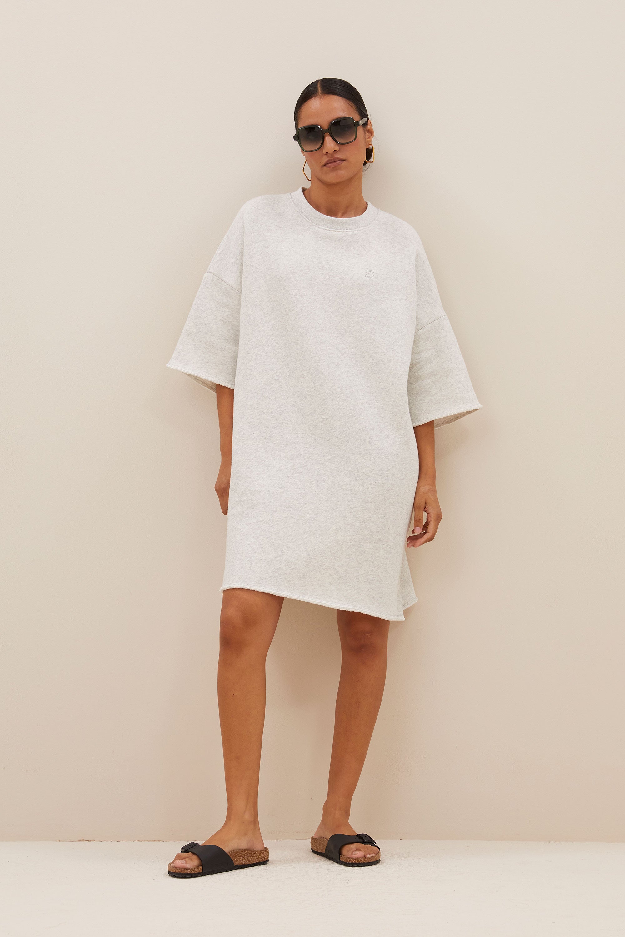 willow sweat dress | light grey melee