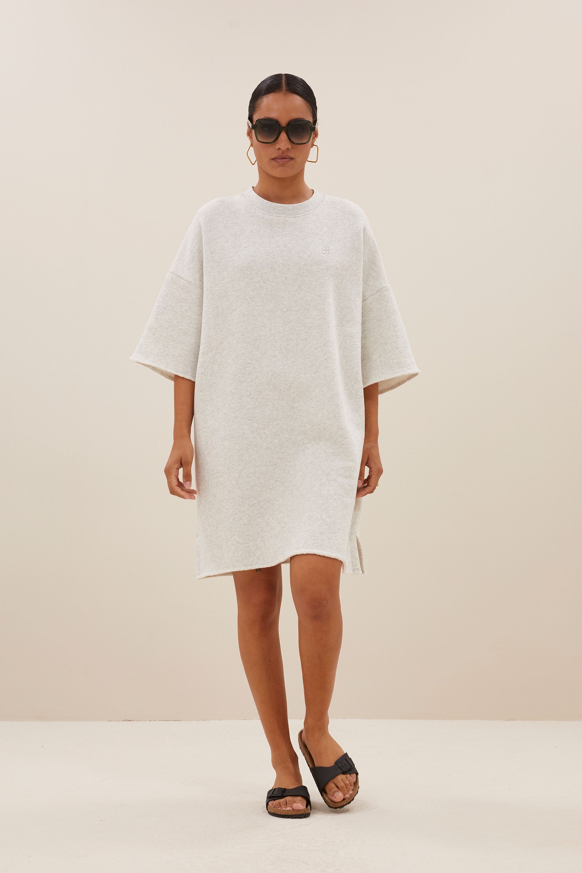 willow sweat dress | light grey melee