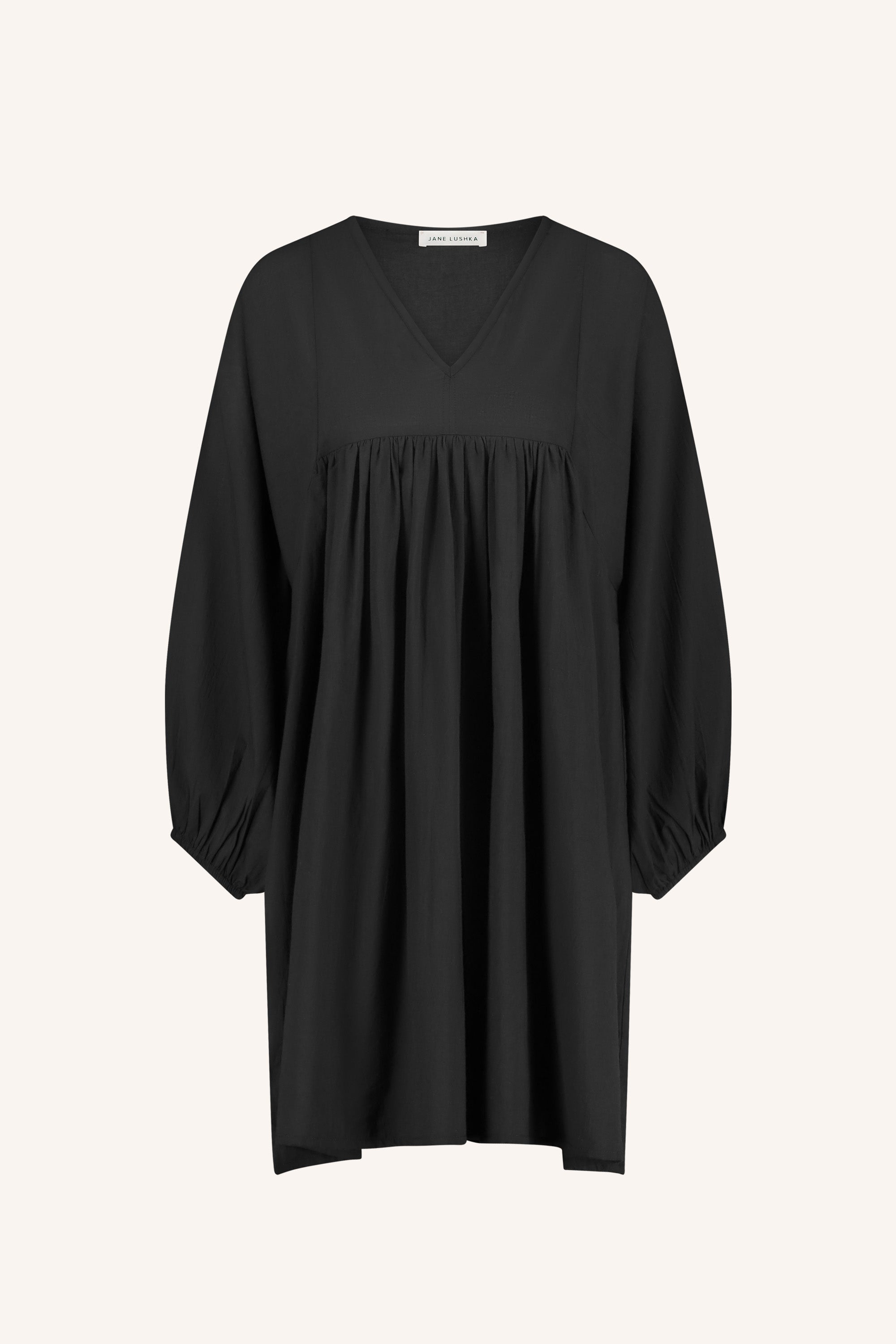 philou chambric dress | jet black