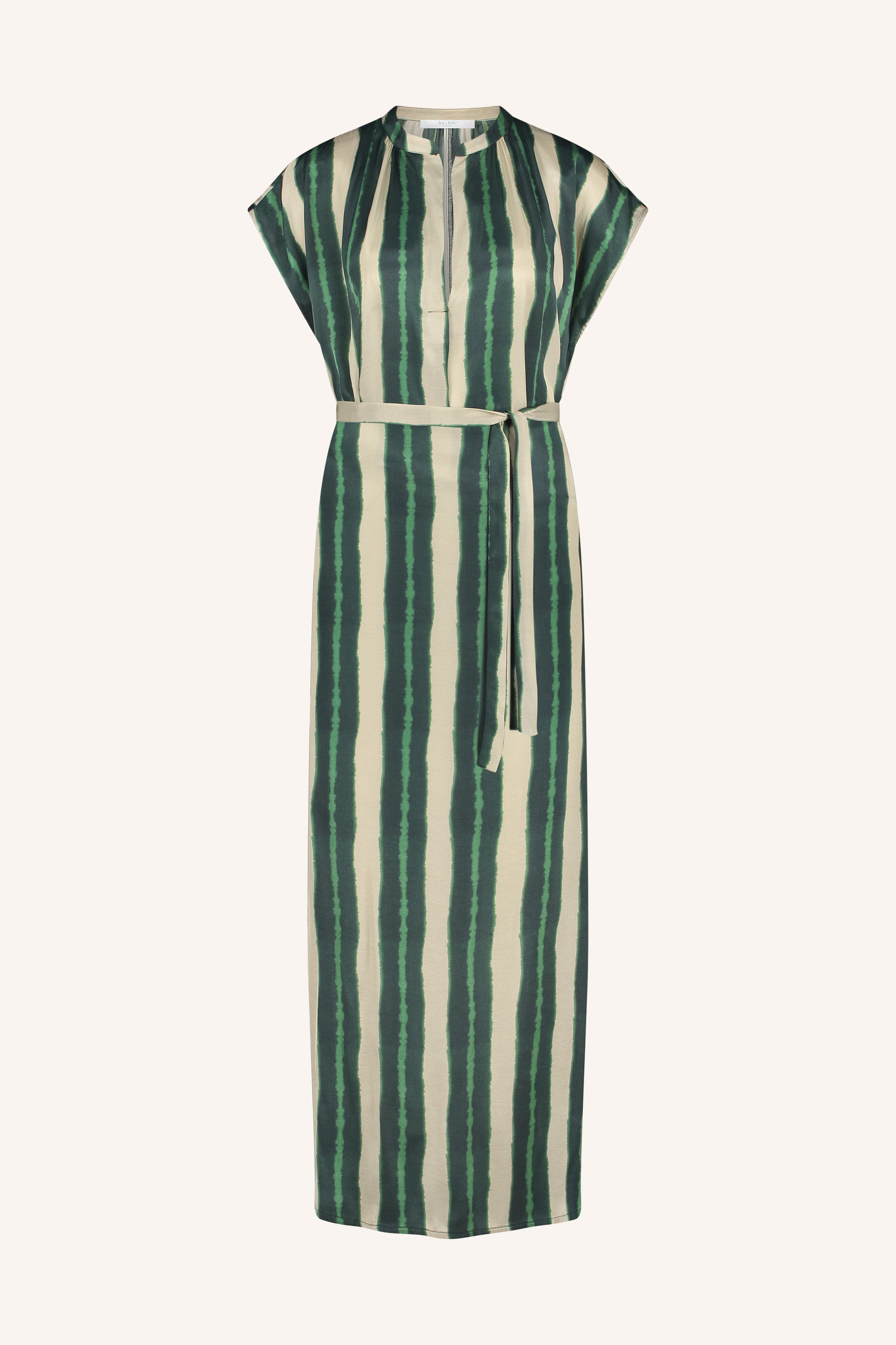 victoria tie dye dress long | green tie dye stripe