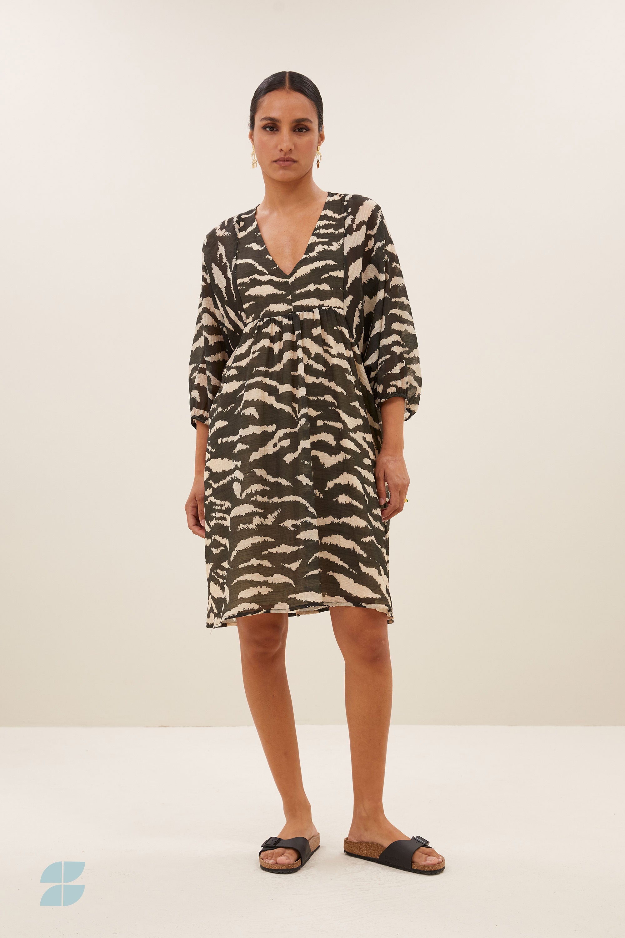 philou zebra dress | black zebra print