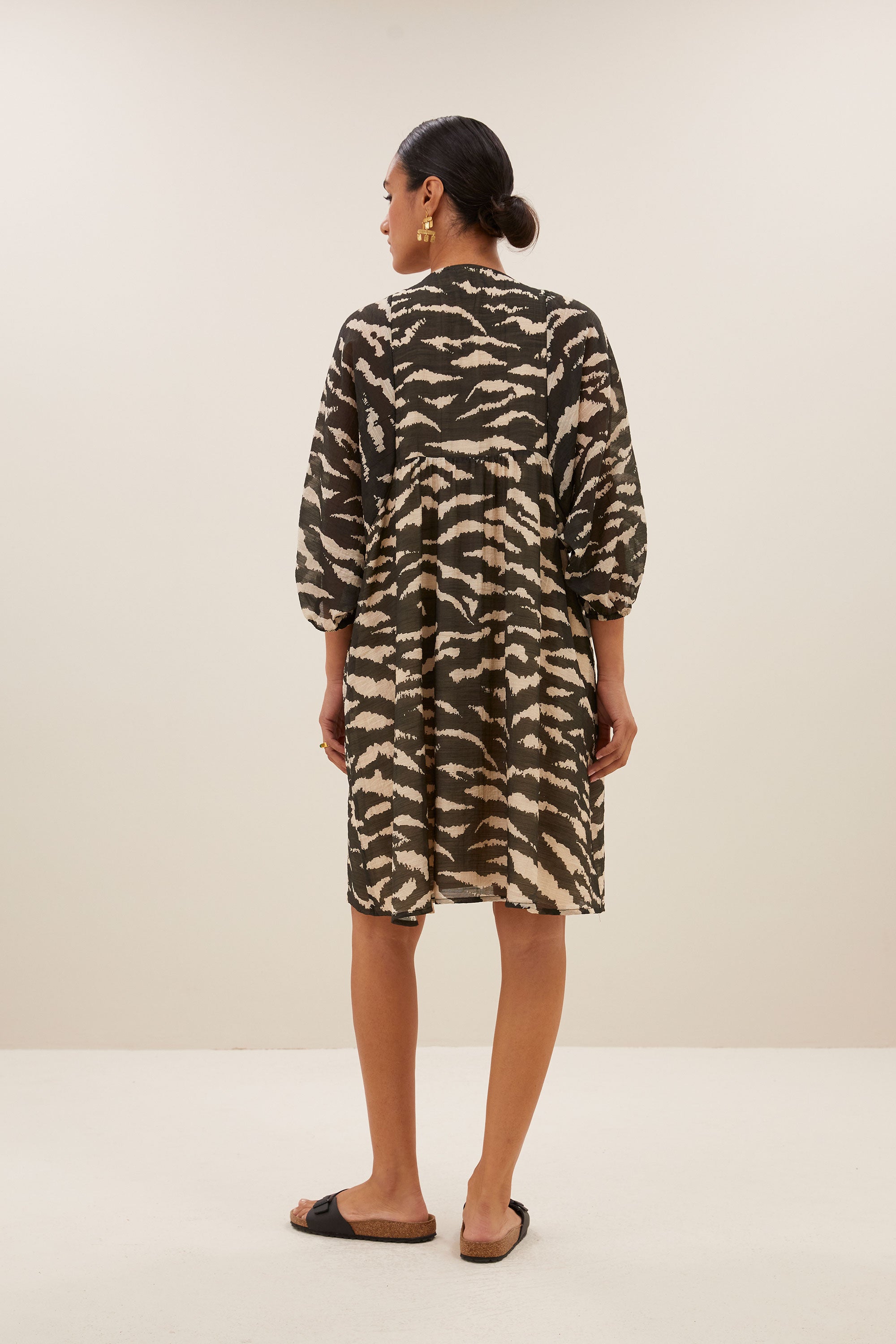 philou zebra dress | black zebra print