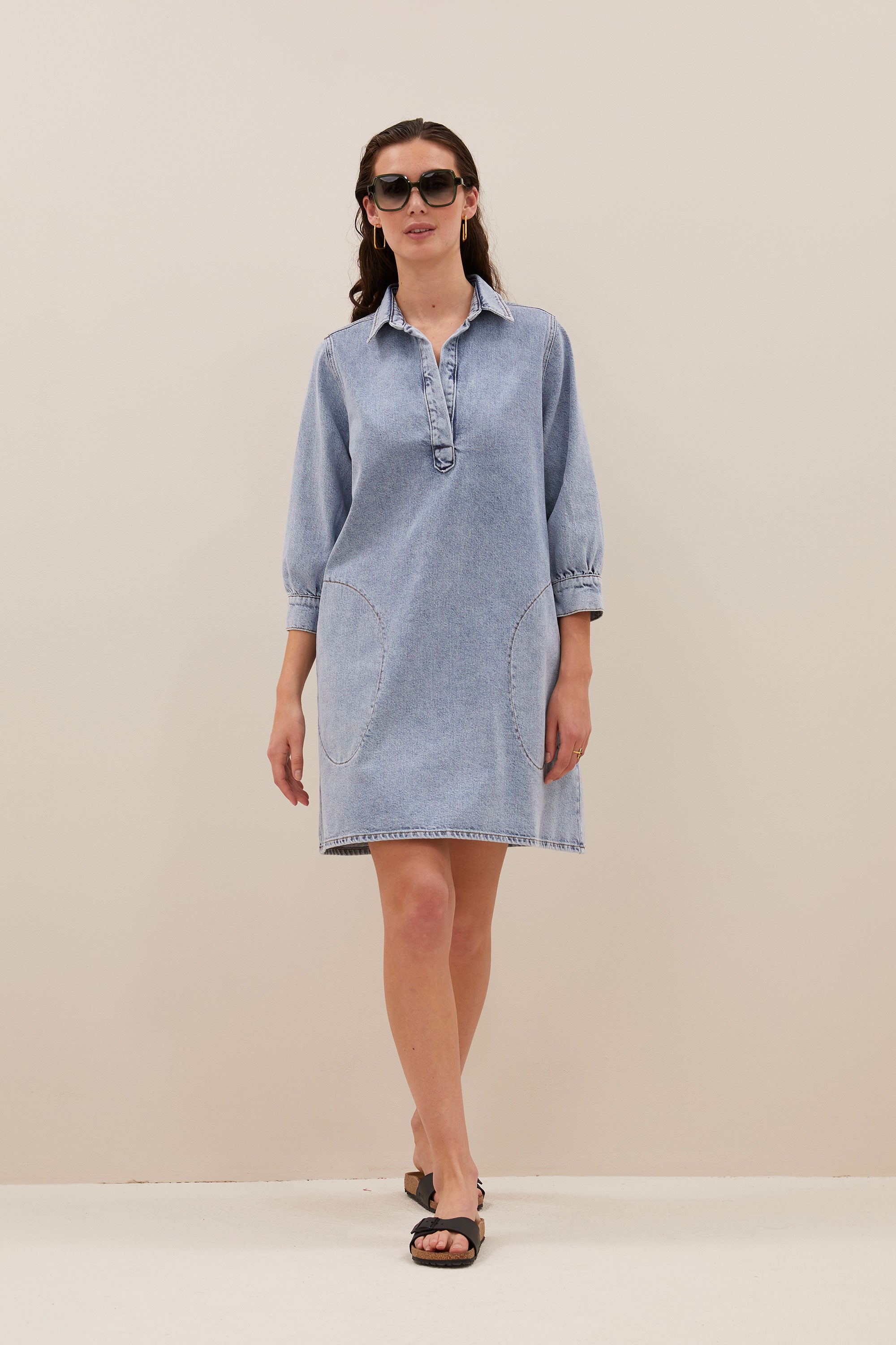 flynth denim dress | light denim