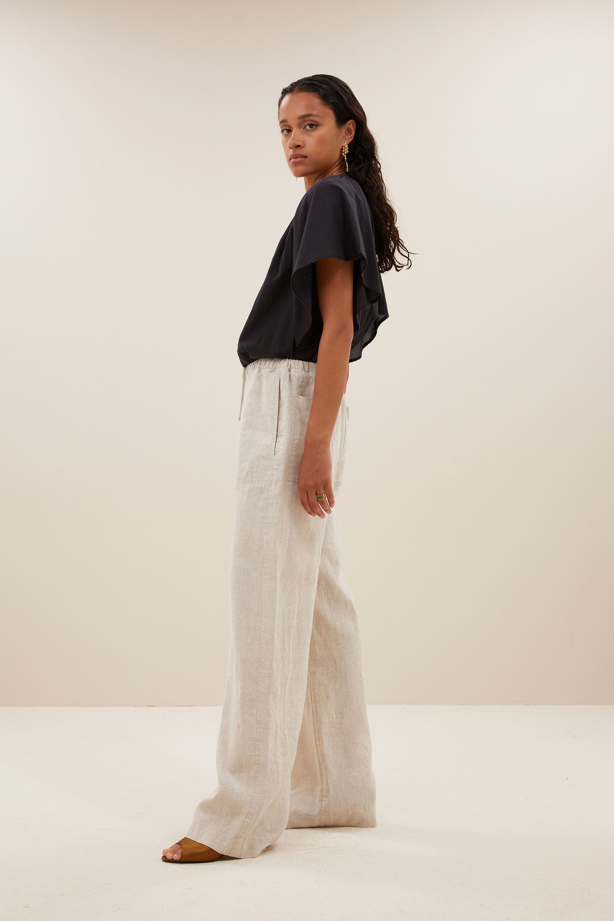 basil linen pants | linen