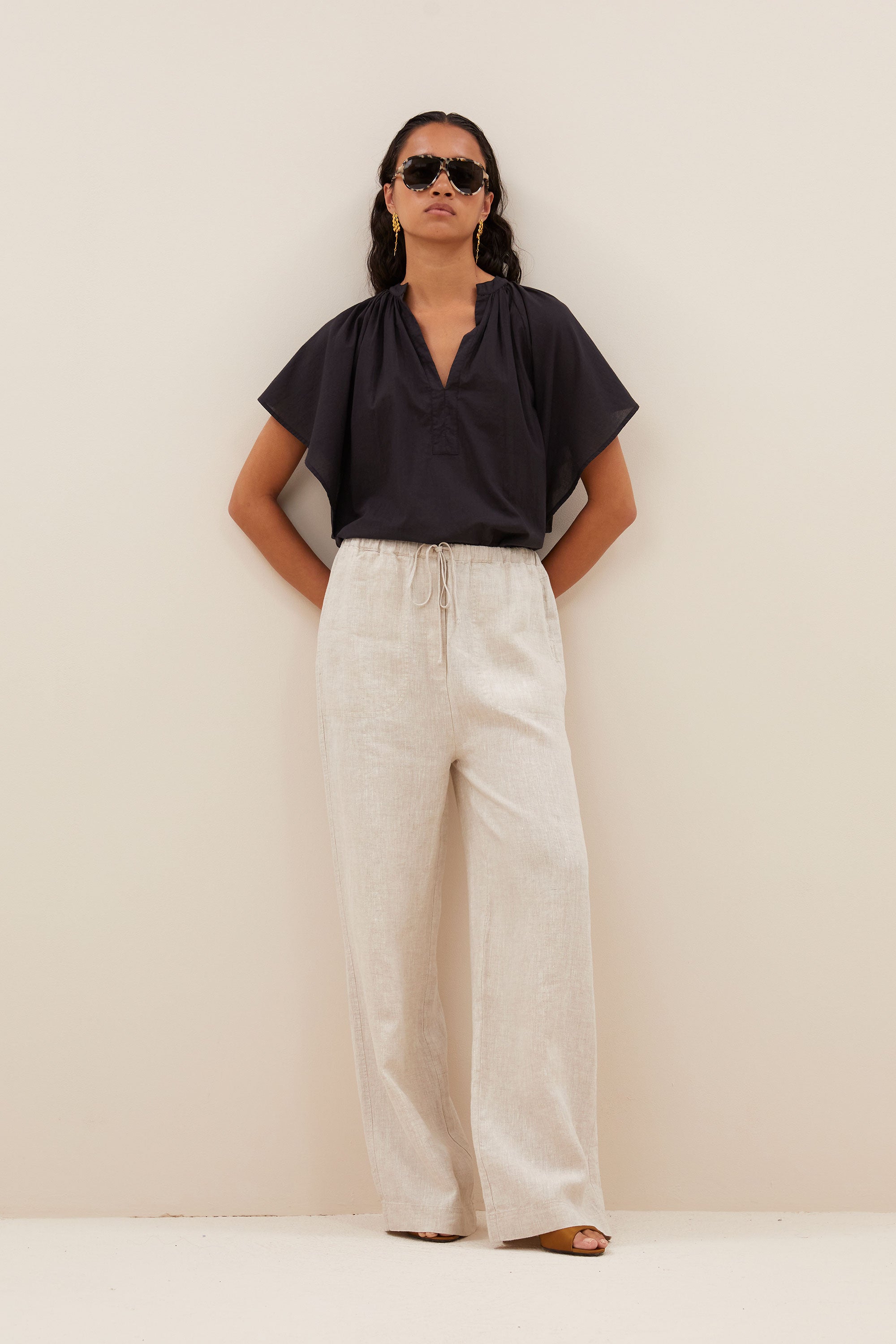 basil linen pants | linen