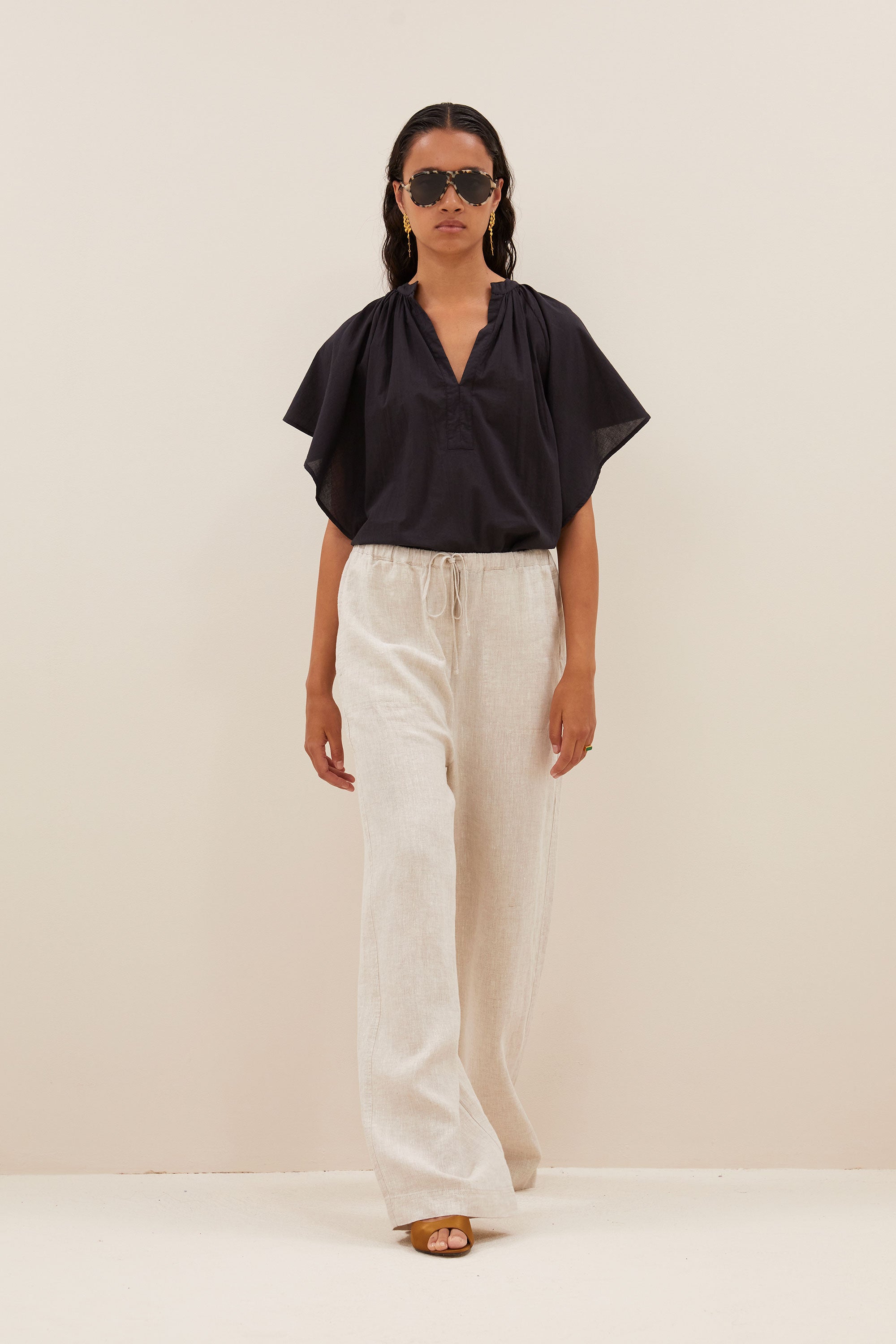 basil linen pants | linen