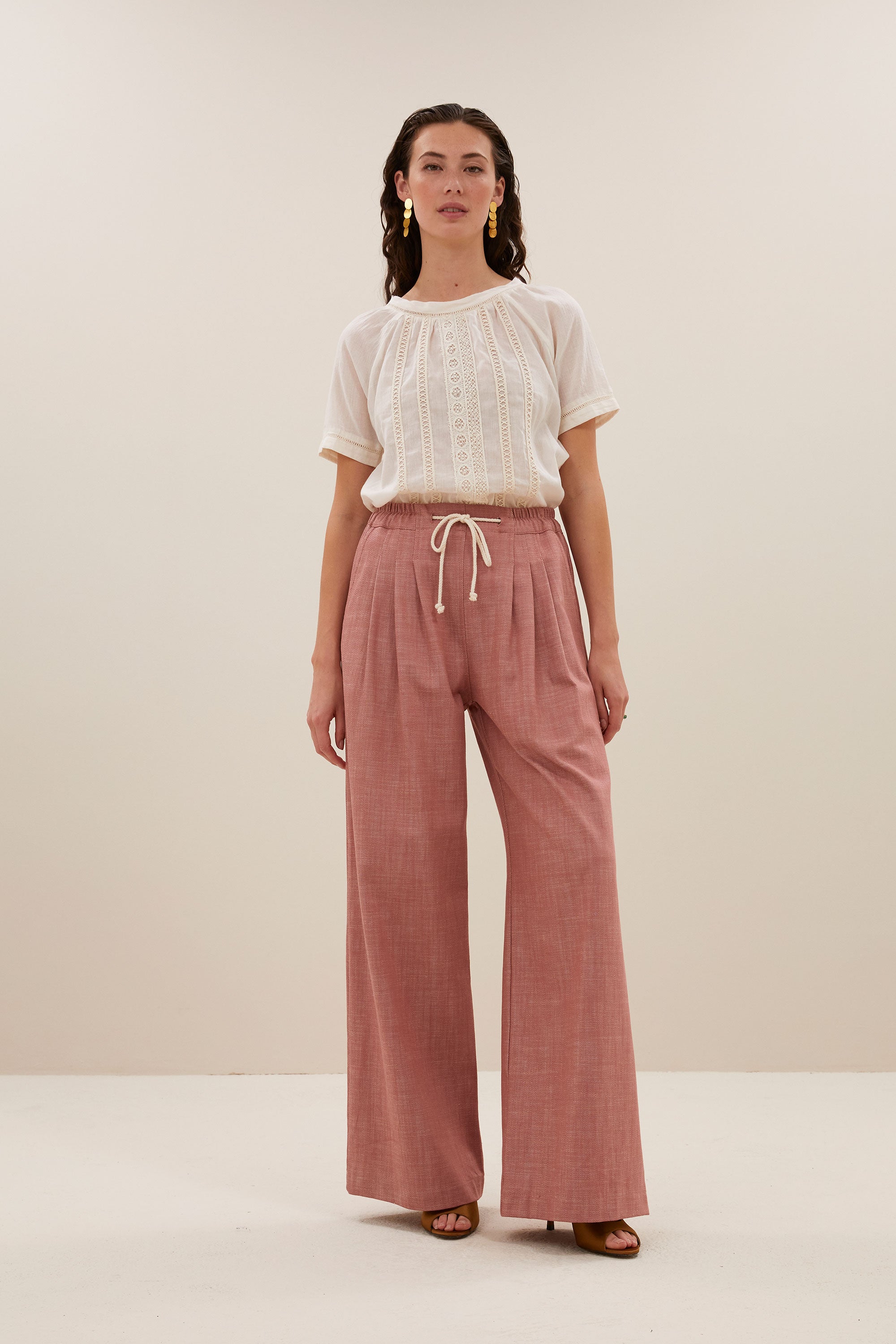 jaxx twill pants | old pink