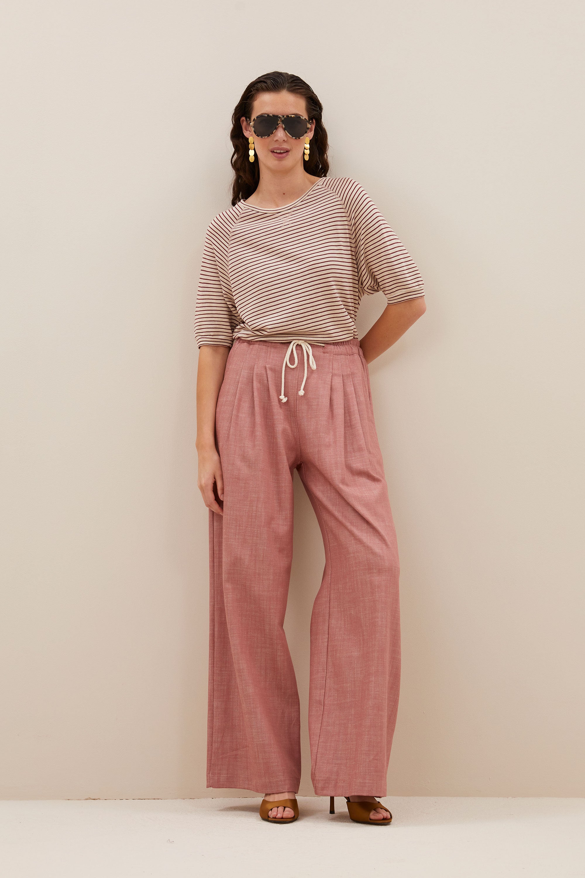 jaxx twill pants | old pink