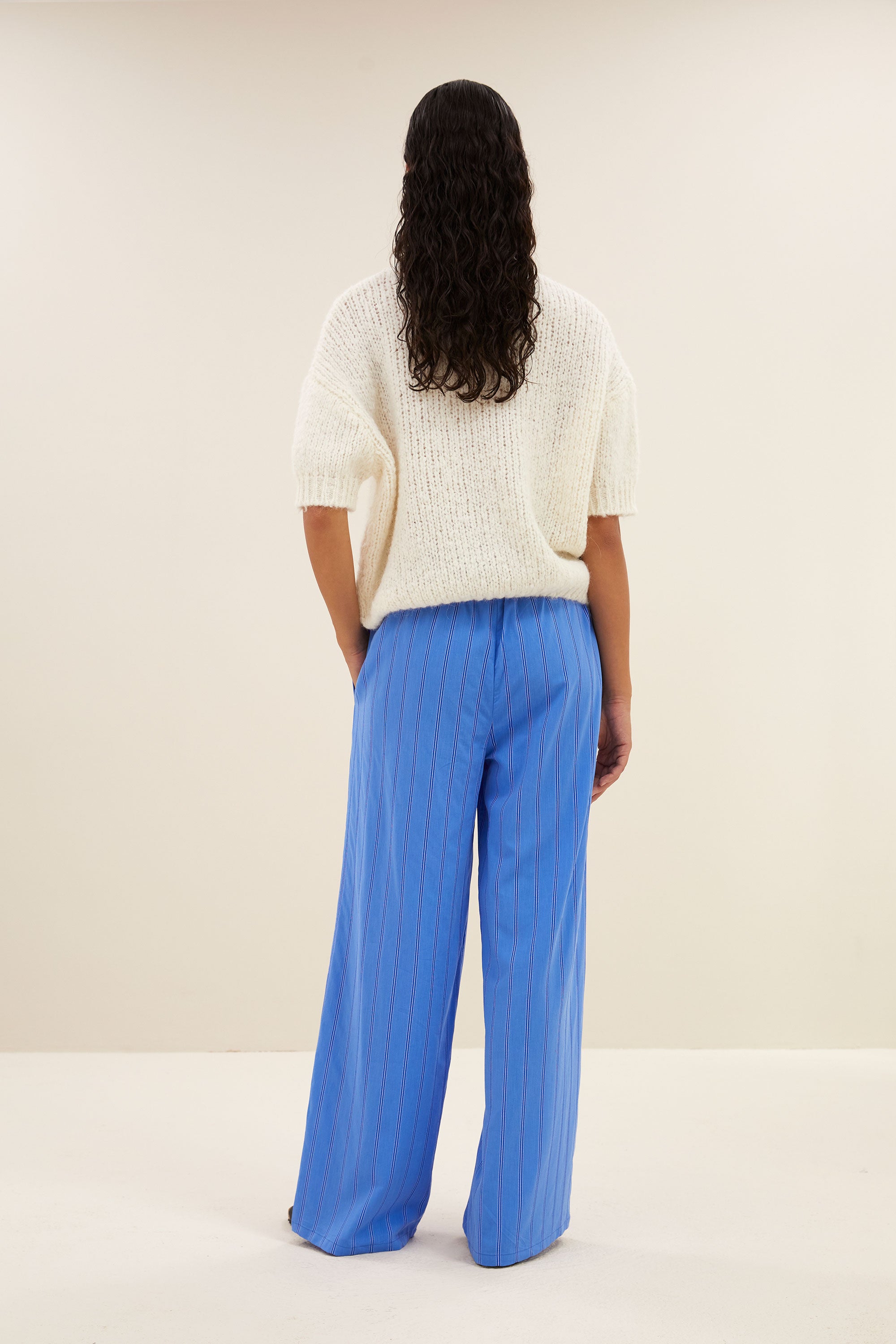 uma stripe pants | vivid blue stripe