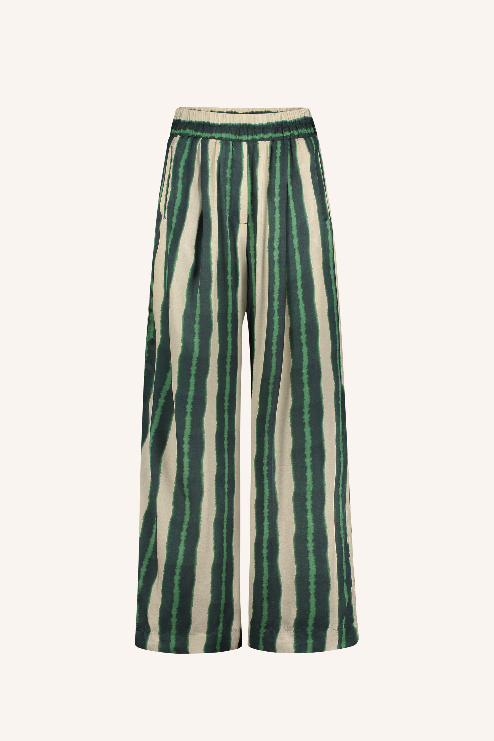 benji tie dye pants | green tie dye stripe