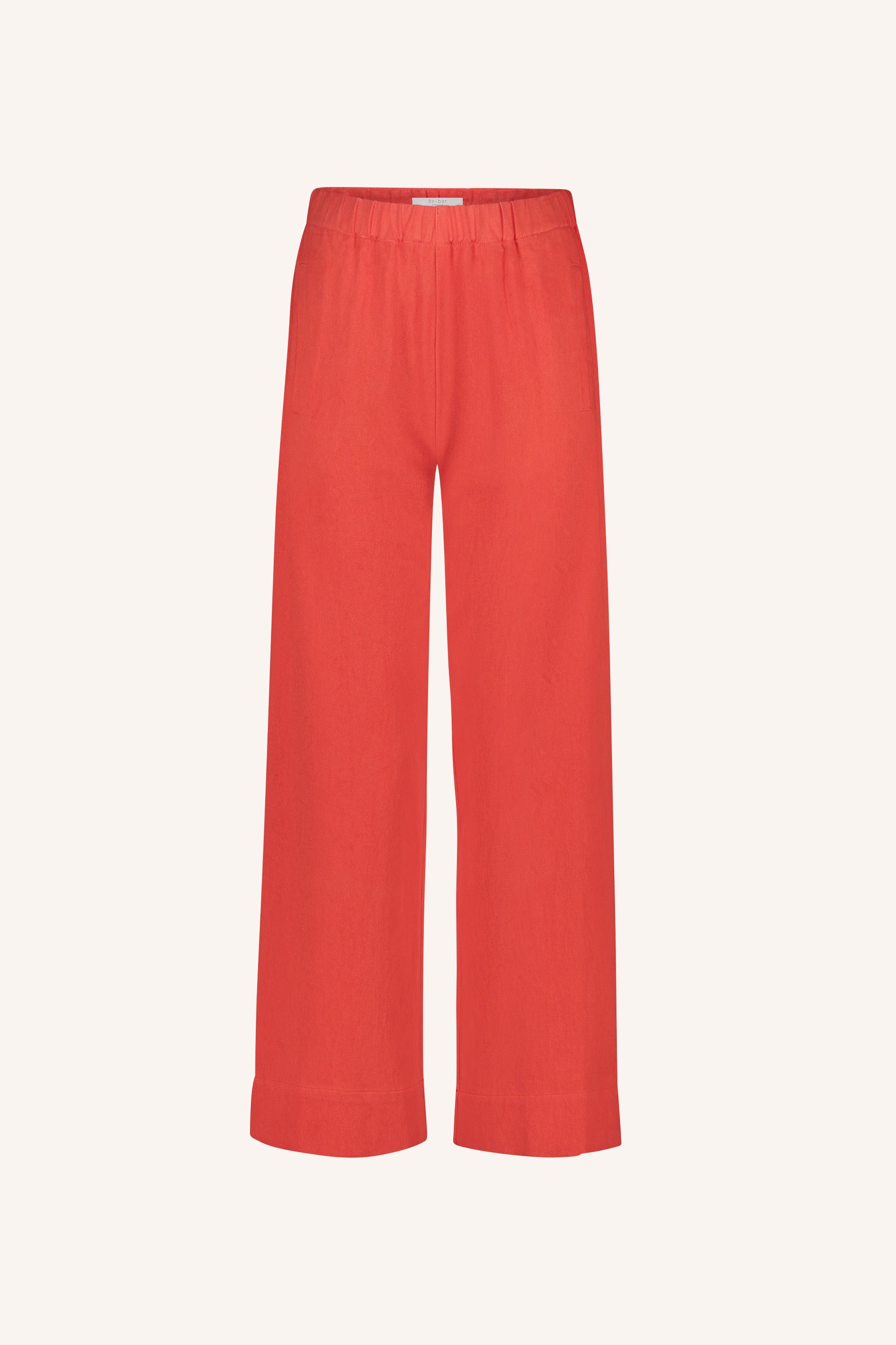 mees twill pants | poppy red