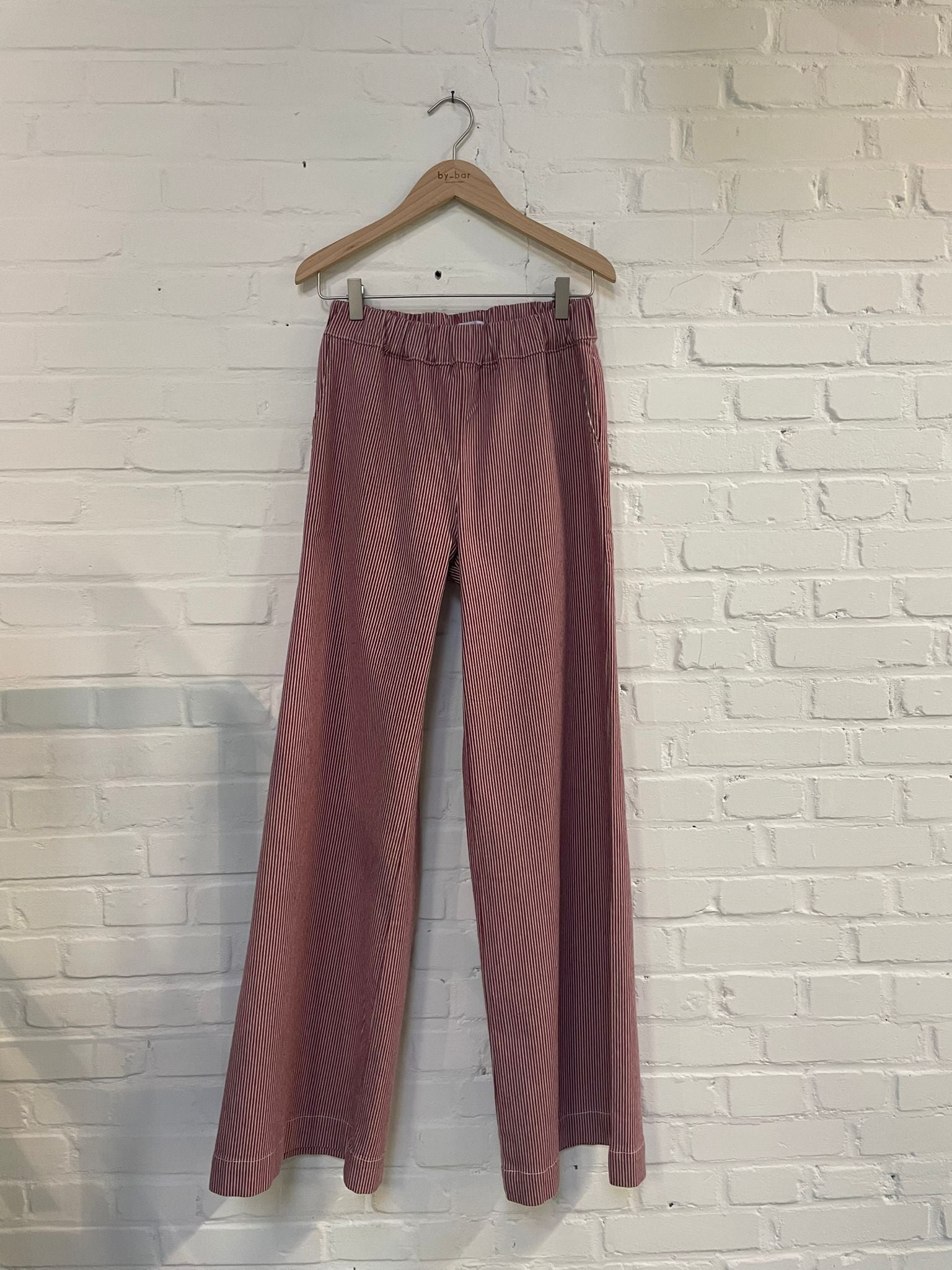 neal stripe pants | cherry milky stripe