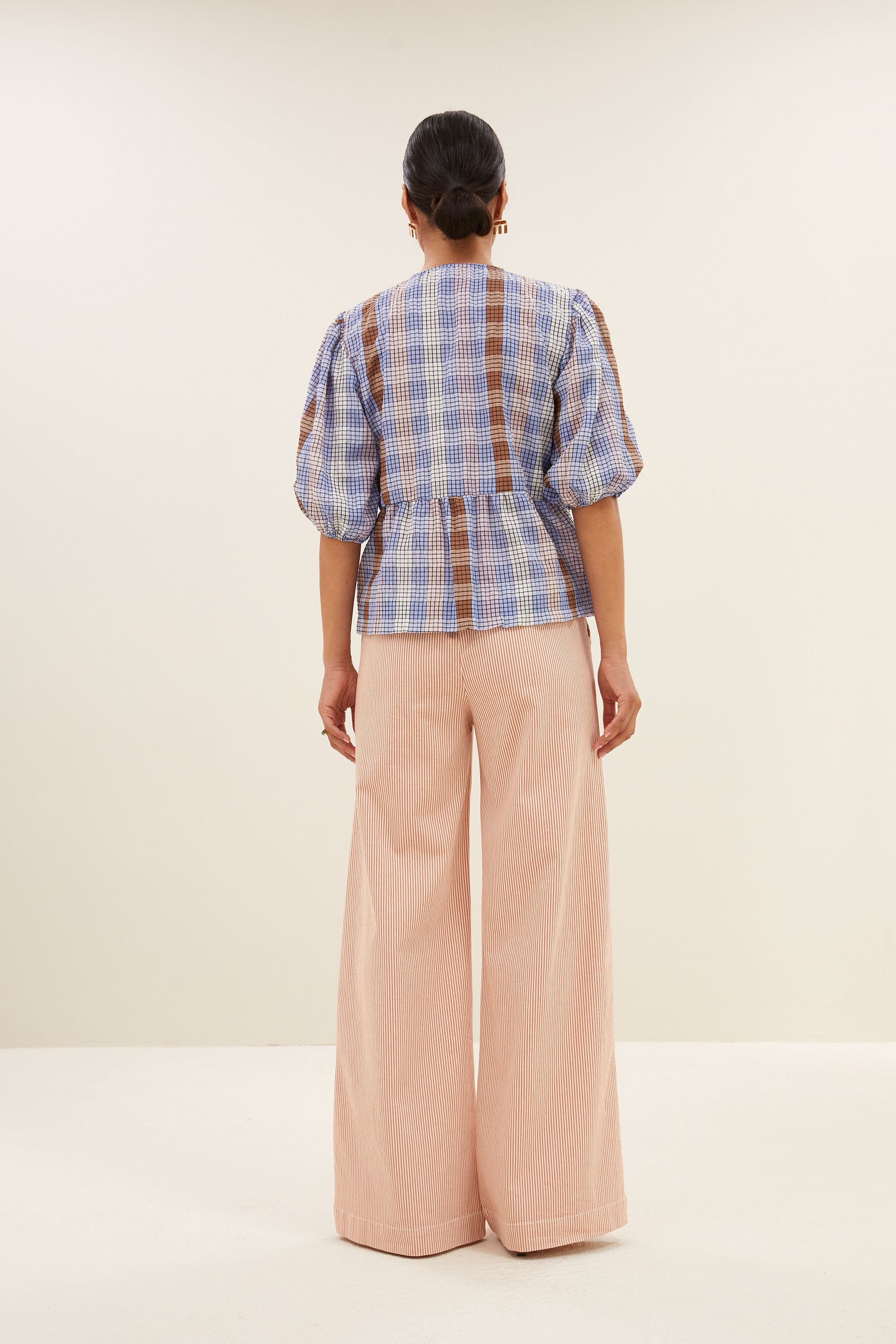 neal stripe pants | pink milky stripe