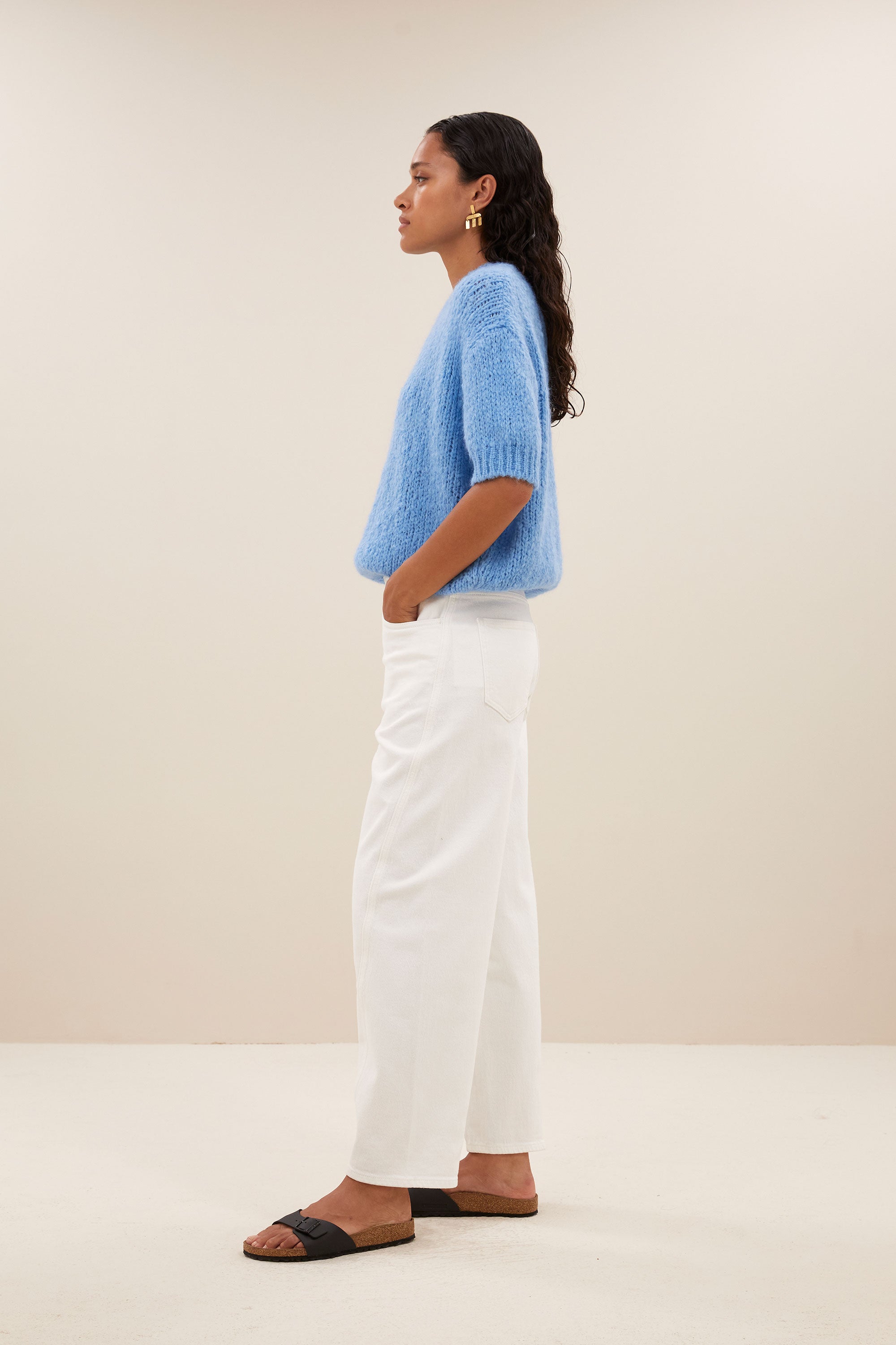 begum white pants | white