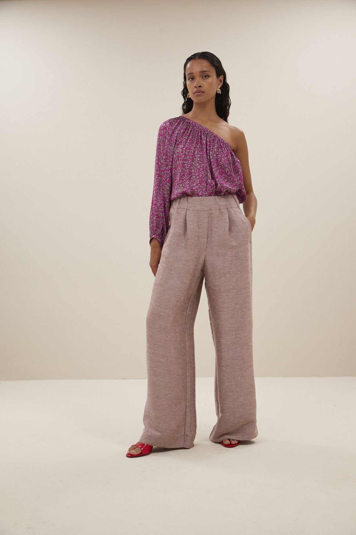 benji gloss pants | mellow rose