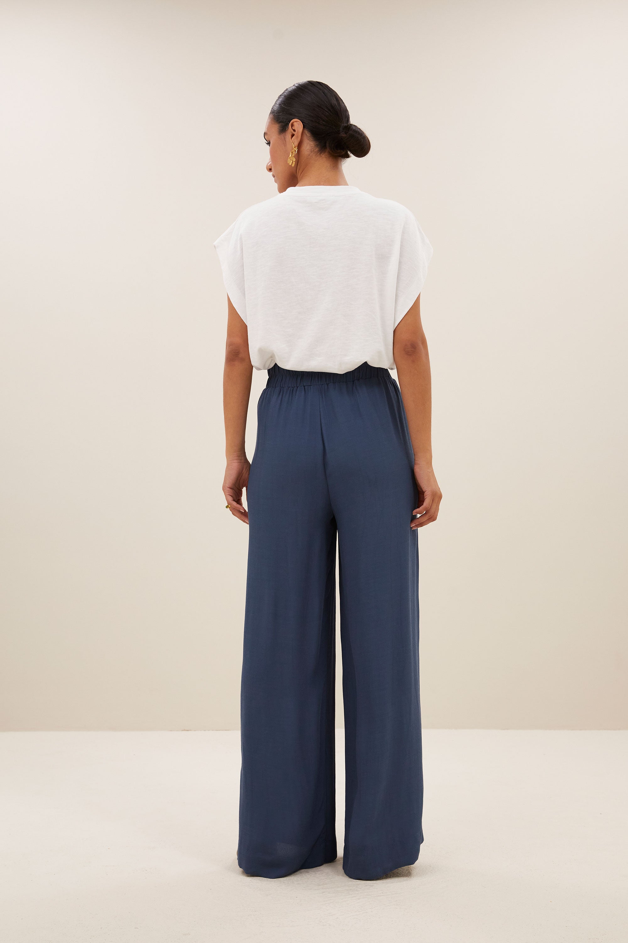 benji viscose pants | opal blue