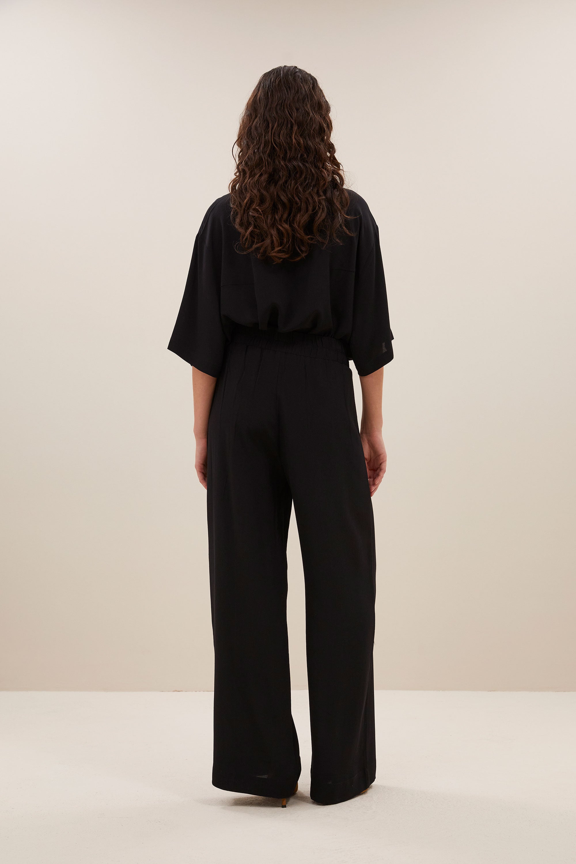 benji viscose pants | jet black