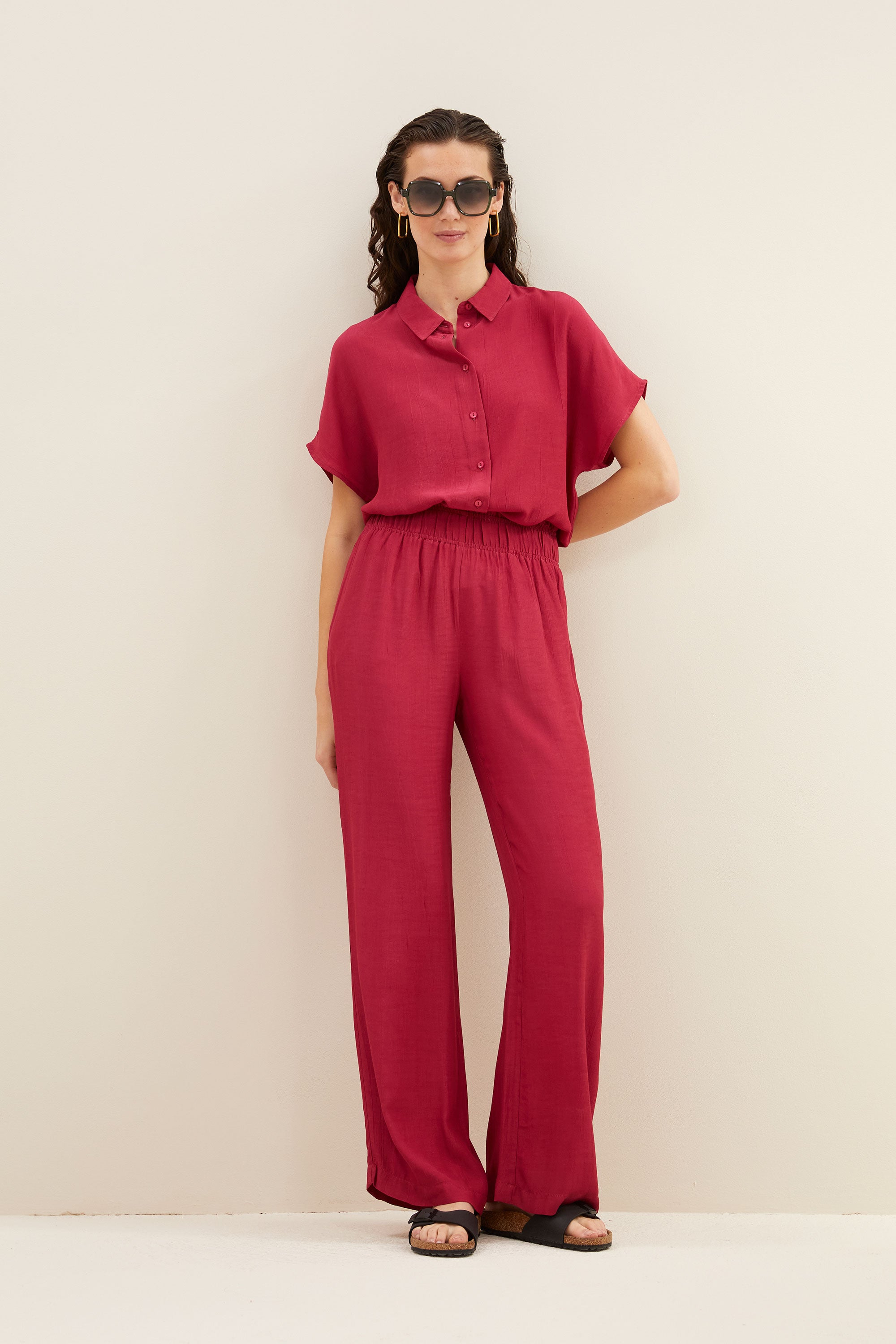 robyn viscose pants | cerise