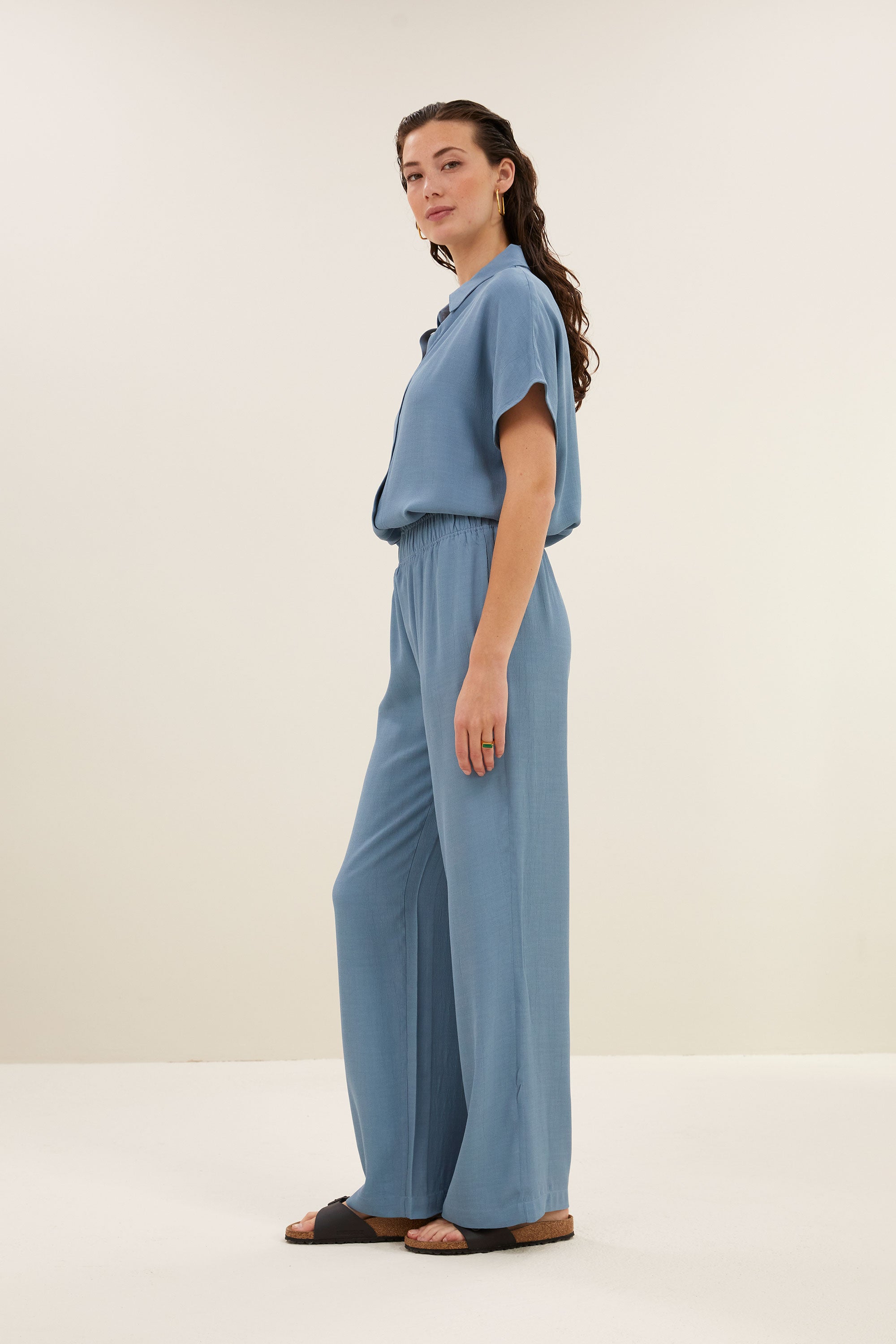 robyn viscose pants | blue stone