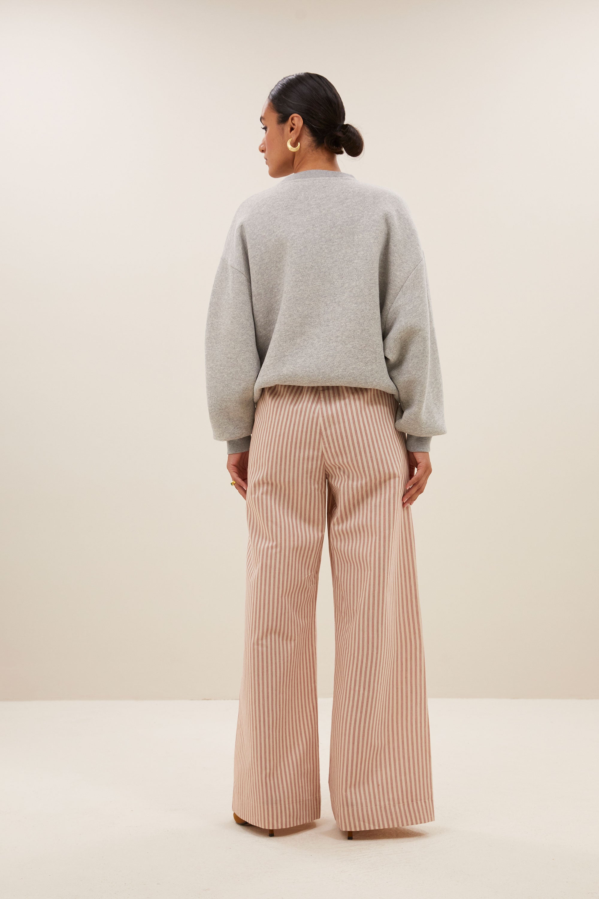 benji copper stripe pants | copper small stripe