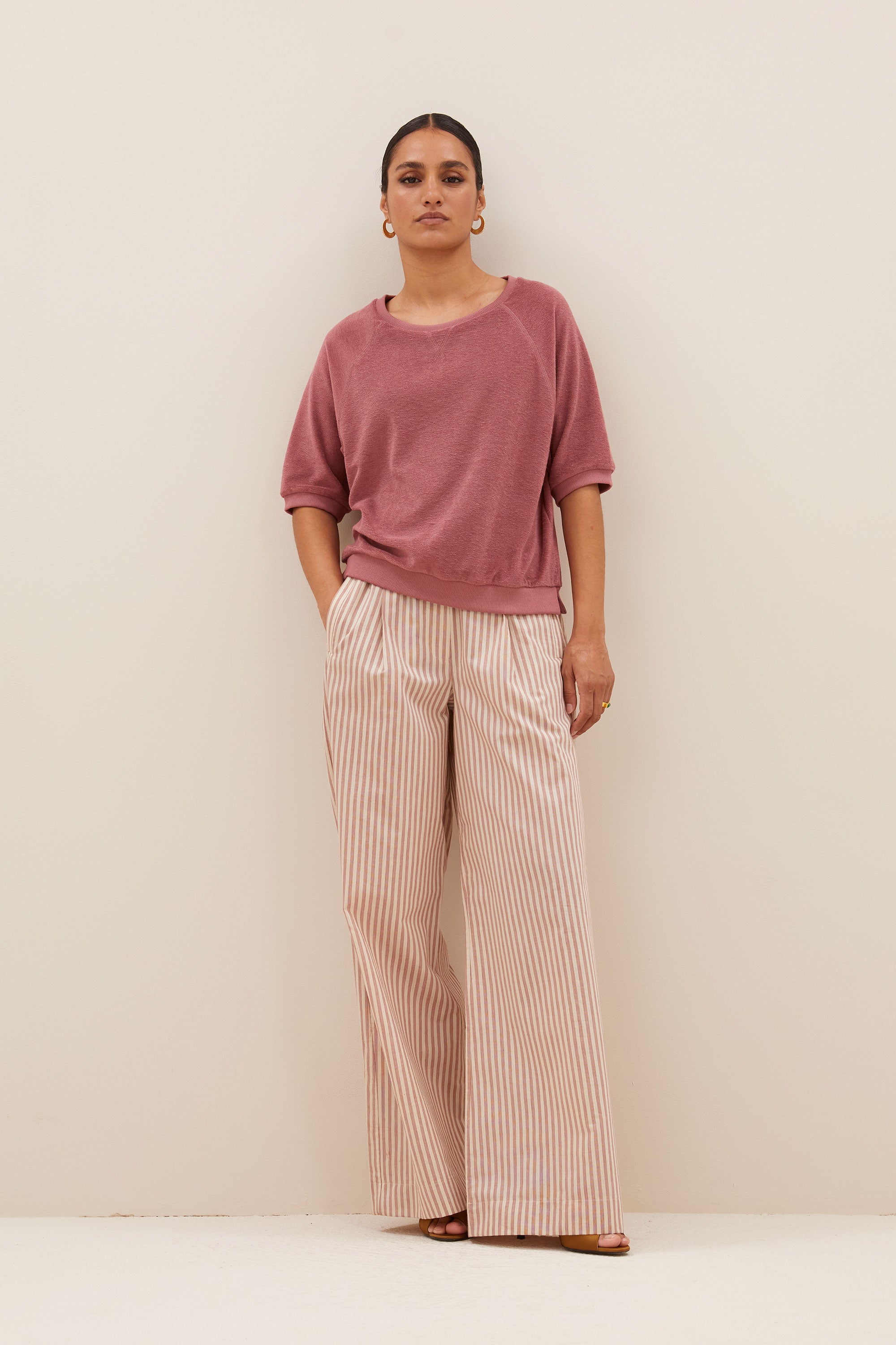 benji copper stripe pants copper small stripe extra image