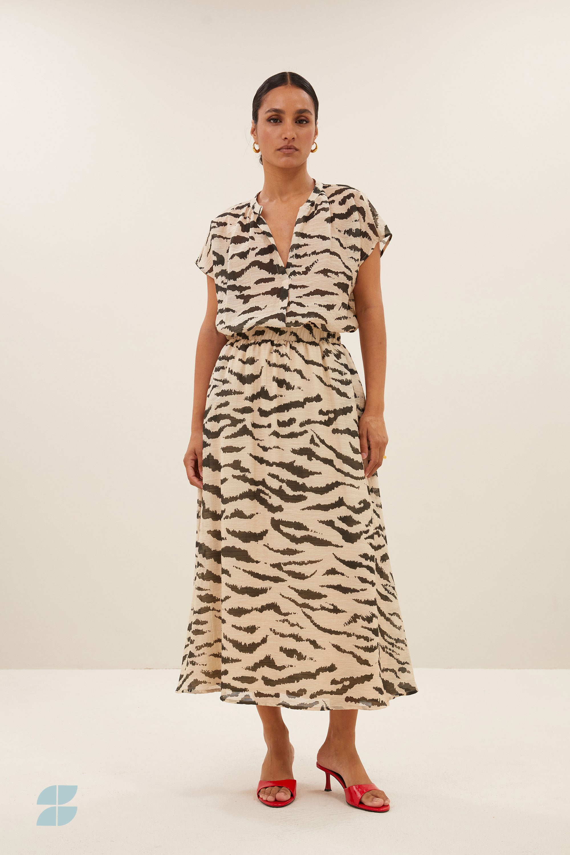 juta zebra skirt | sand zebra print