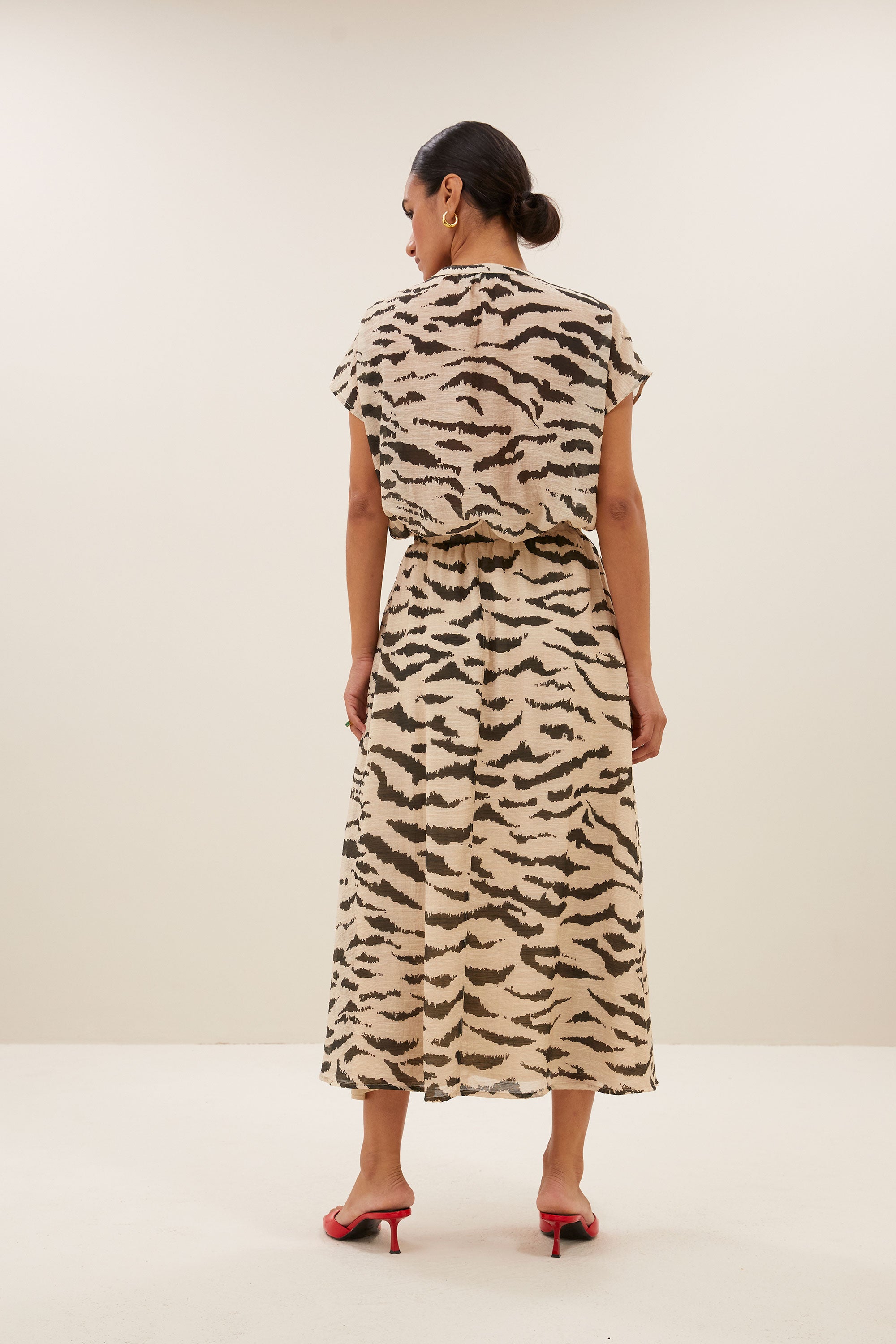 juta zebra skirt | sand zebra print