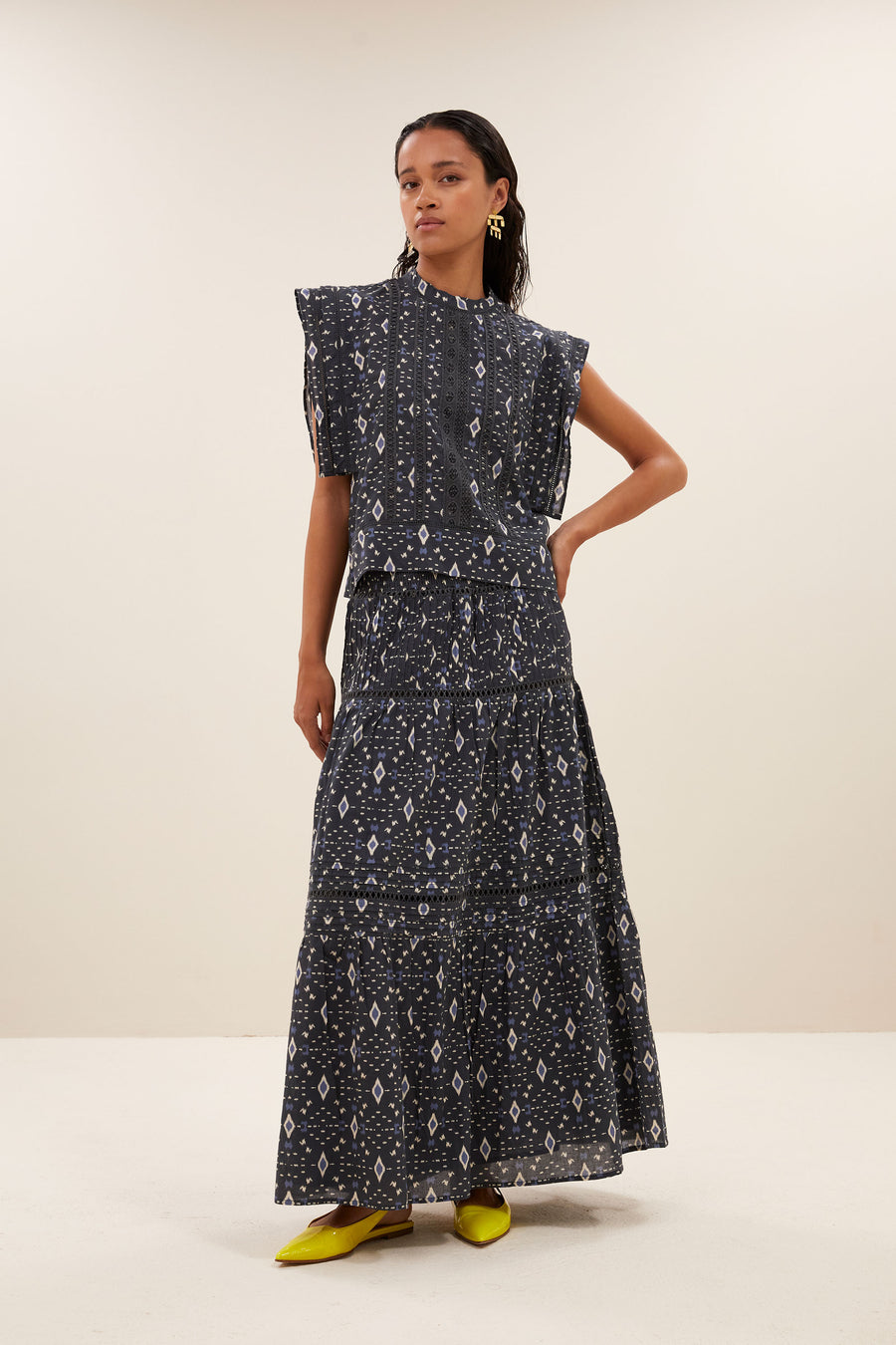 xena midnight ikat skirt | midnight ikat