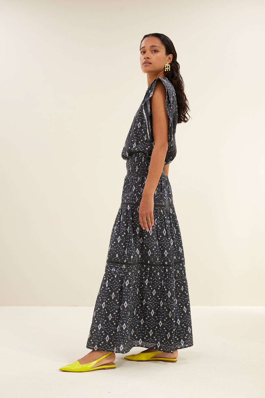 xena midnight ikat skirt | midnight ikat