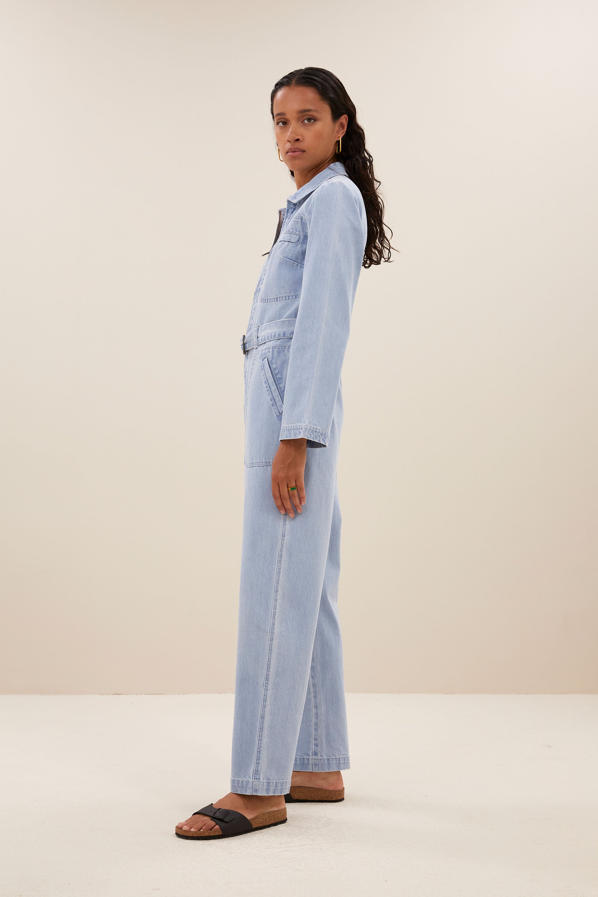 louise denim suit | light denim