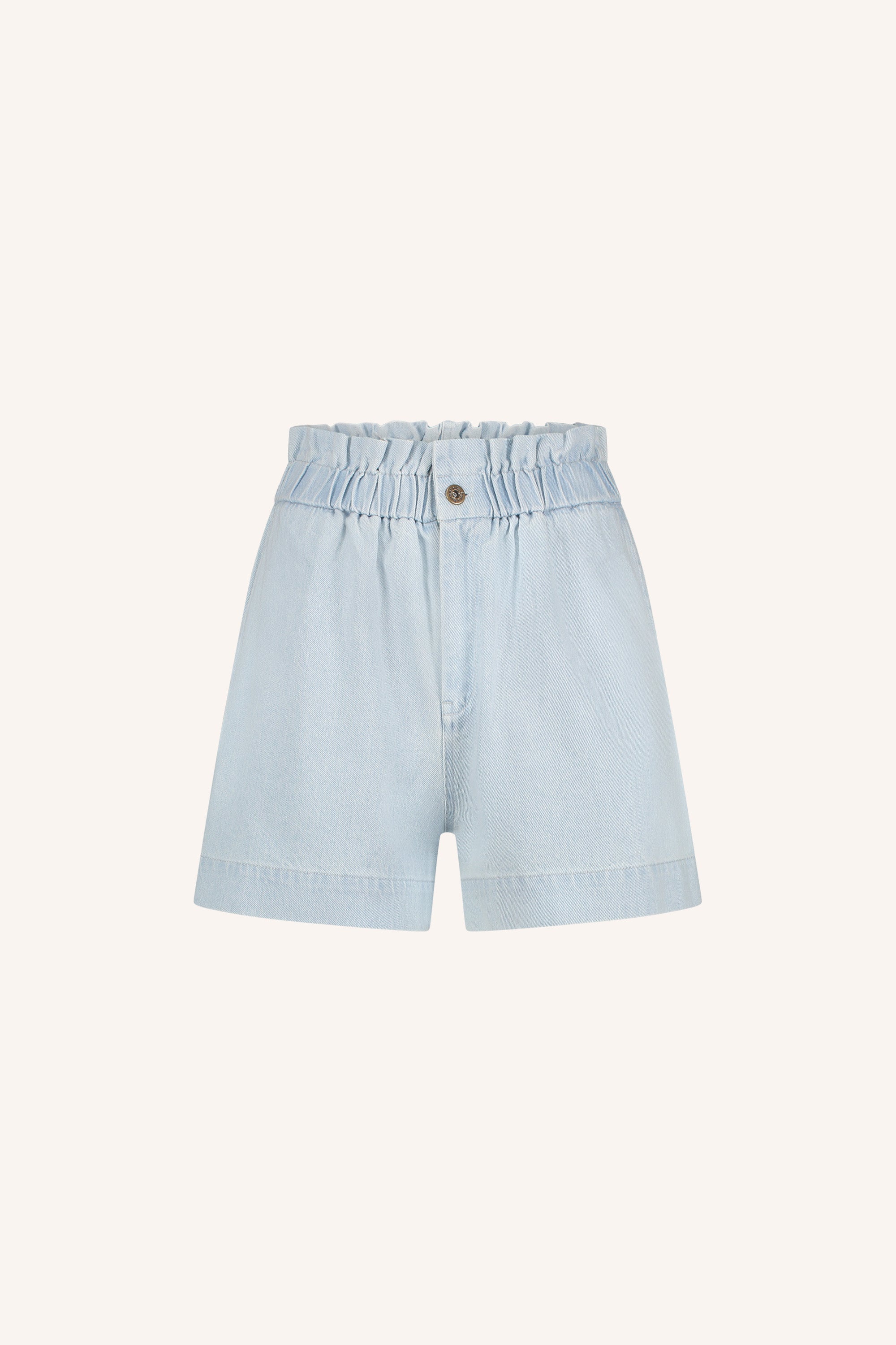 leon bleached denim shorts | bleached denim