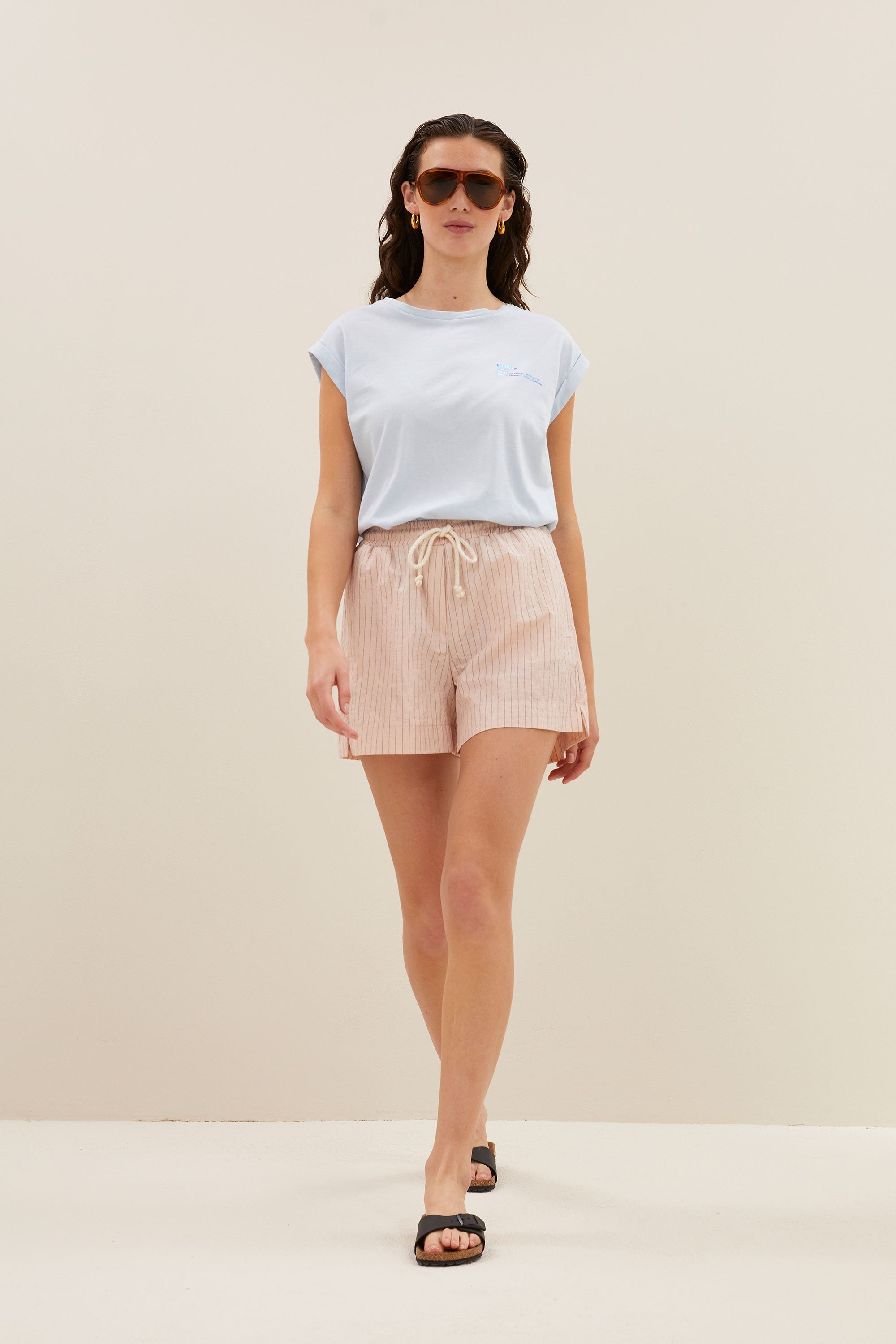 lio stripe shorts | rose stripe