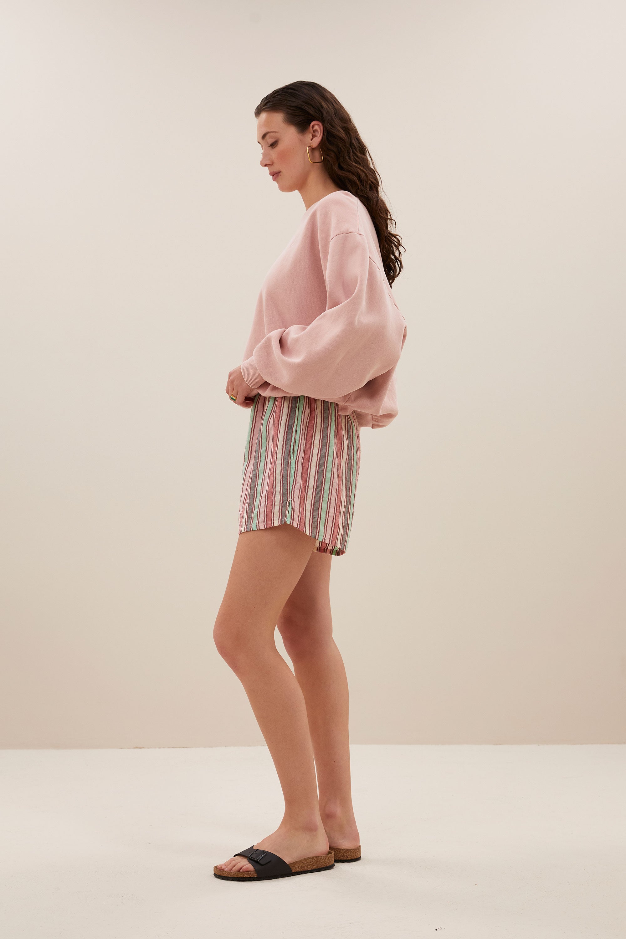 isa multi stripe athia shorts multi stripe side image