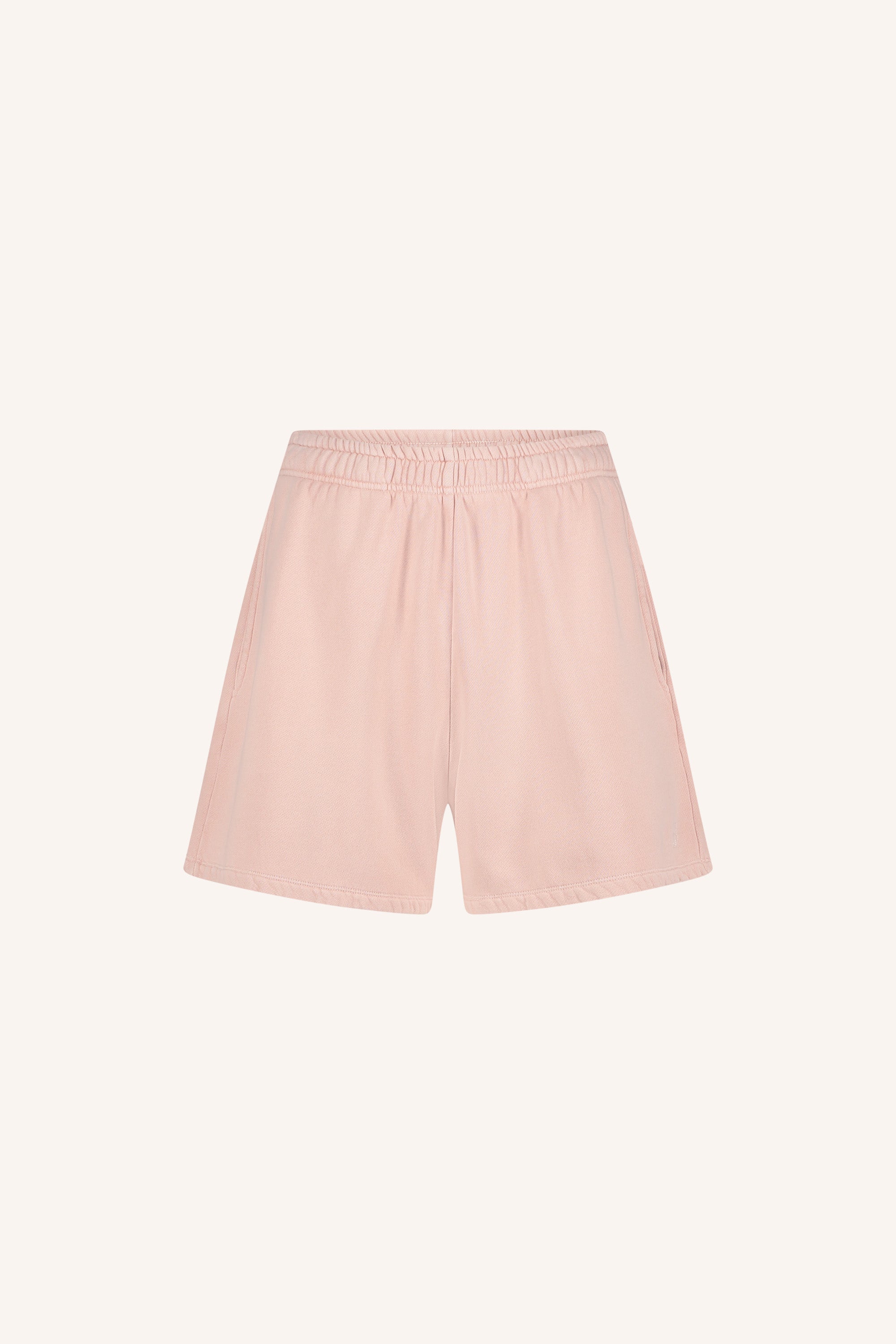 kid natural sweat shorts | peach dust