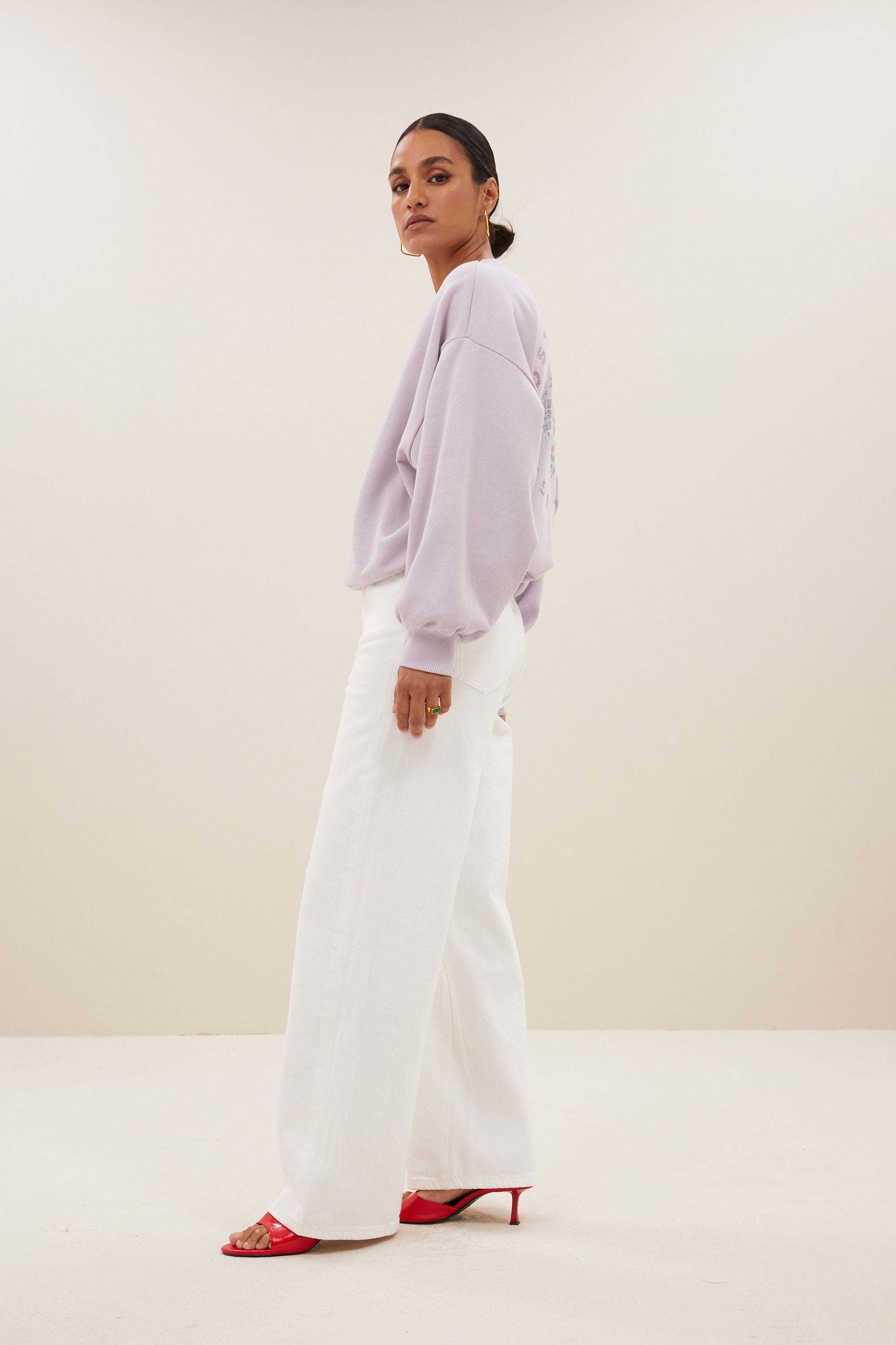 lina white pants | white