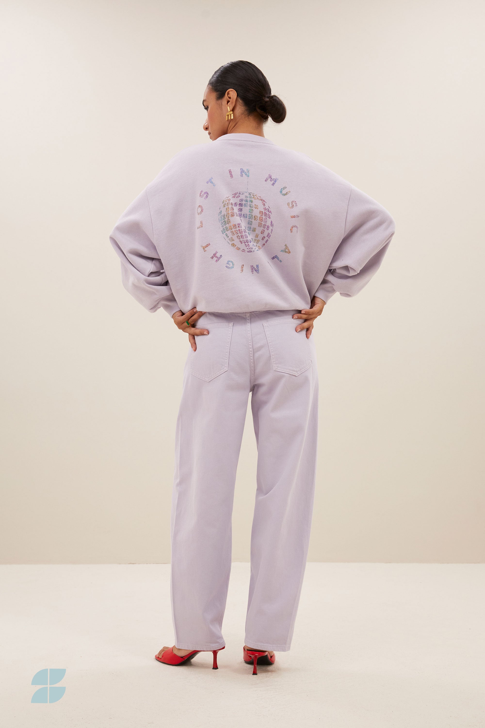 bibi disco sweater | pastel lilac