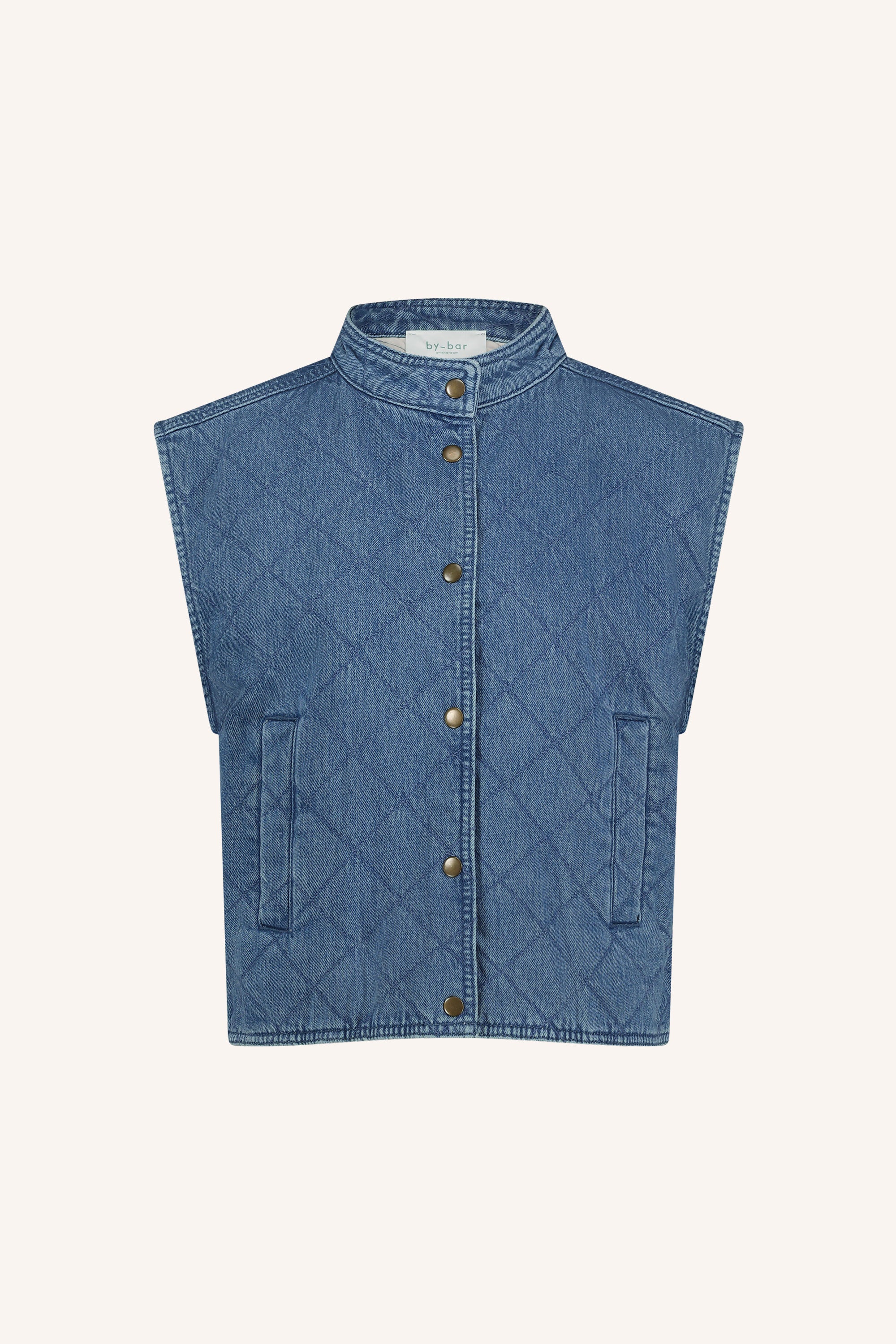 mave denim sleeveless jacket | denim