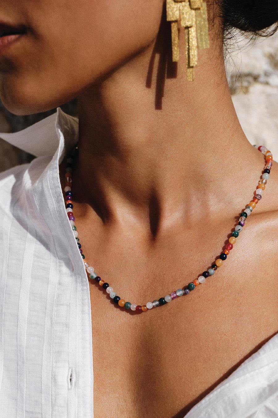 rose necklace | multi