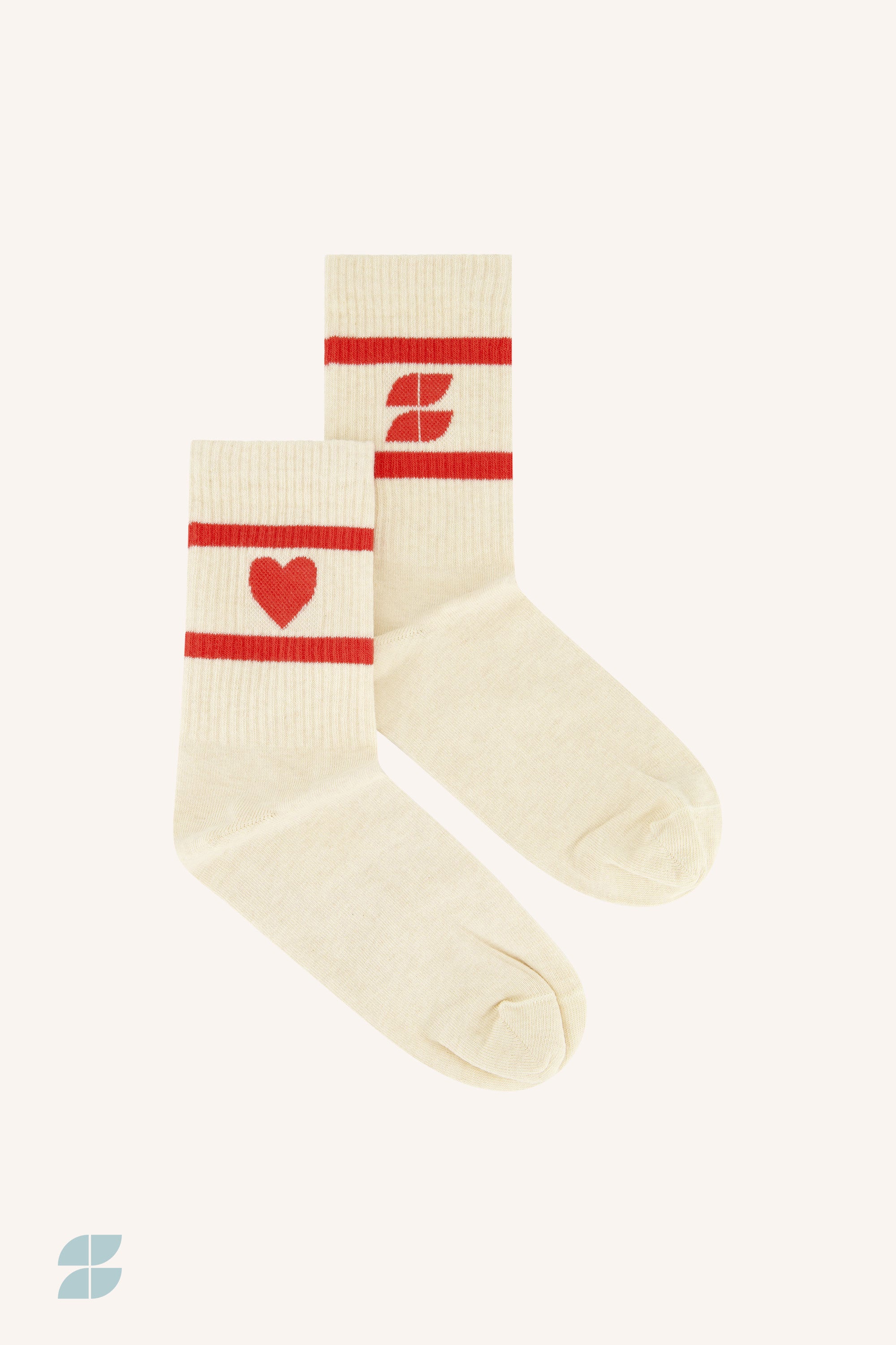 heart socks | poppy red lifestyle image