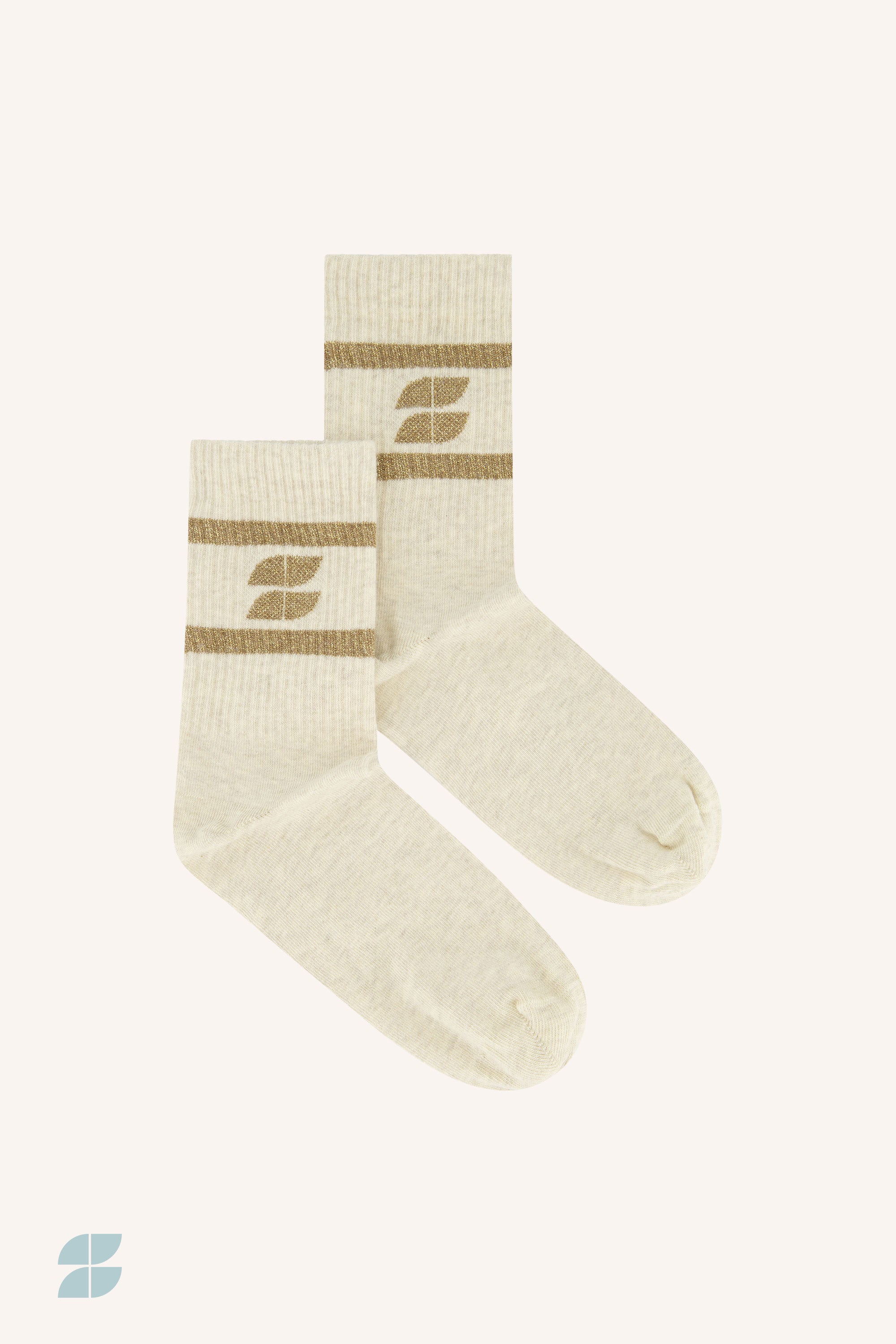 logo sparkle socks | gold lifestyle image