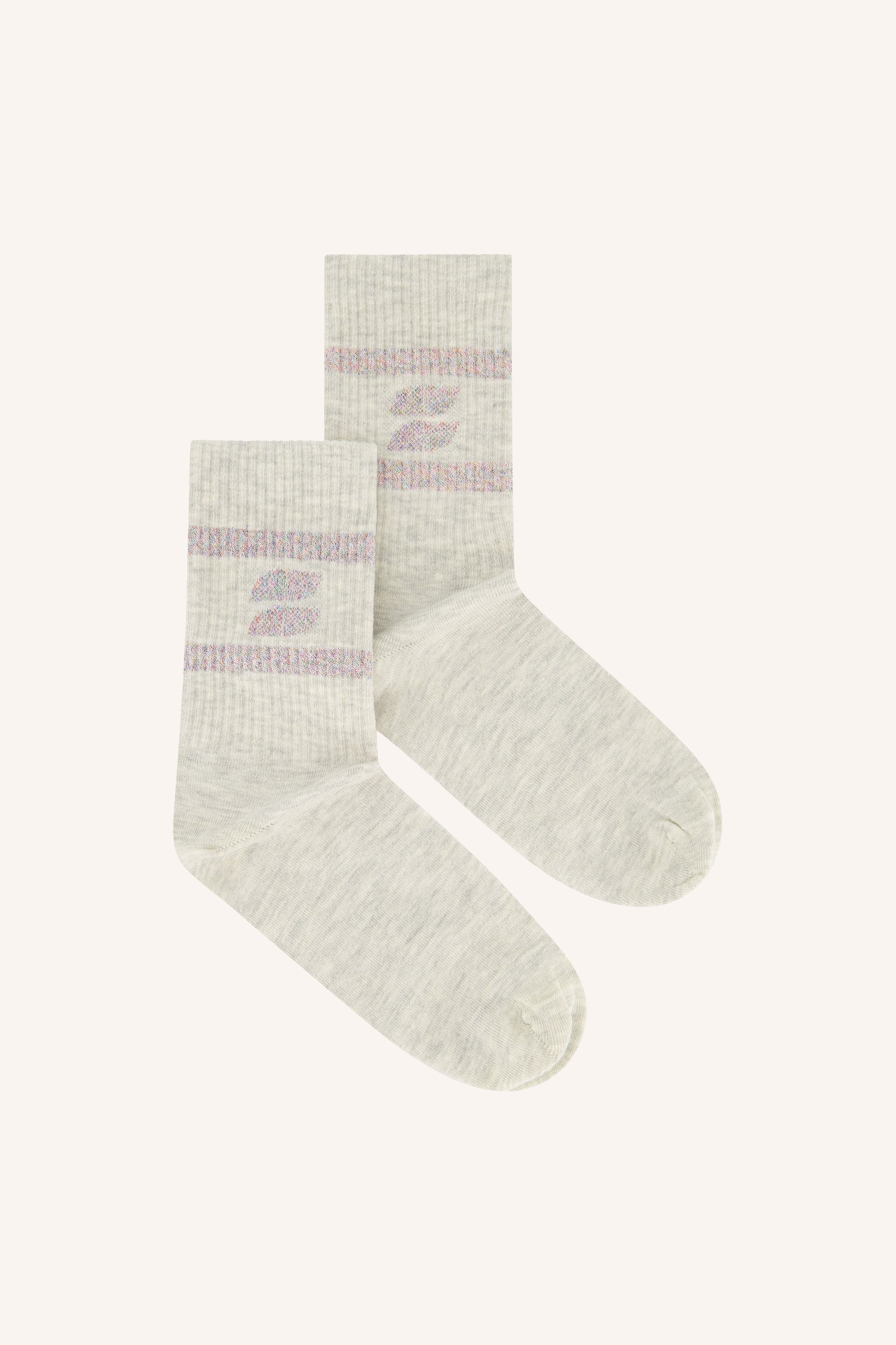 logo sparkle socks | light grey melee