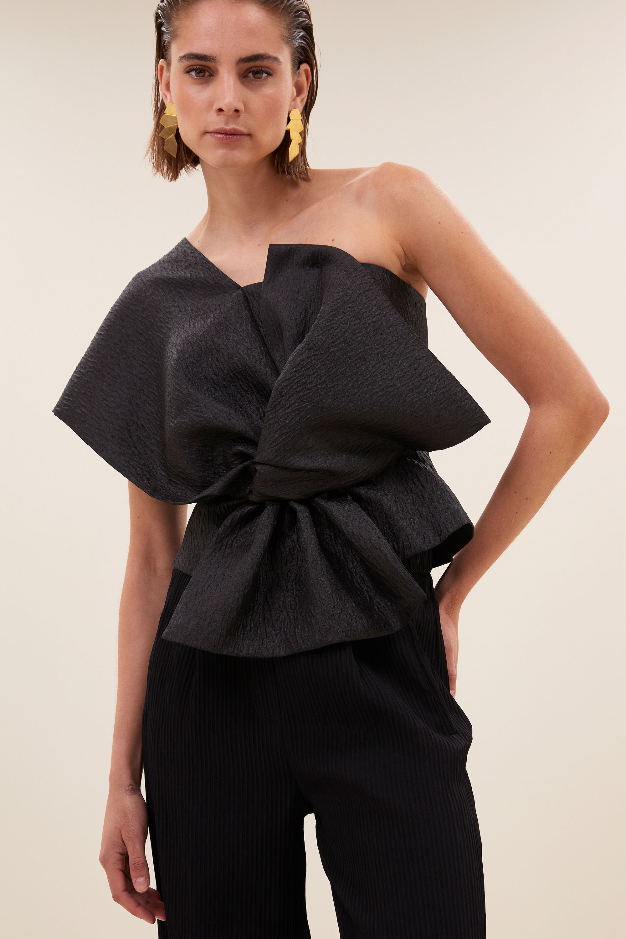 crystal earring | gold