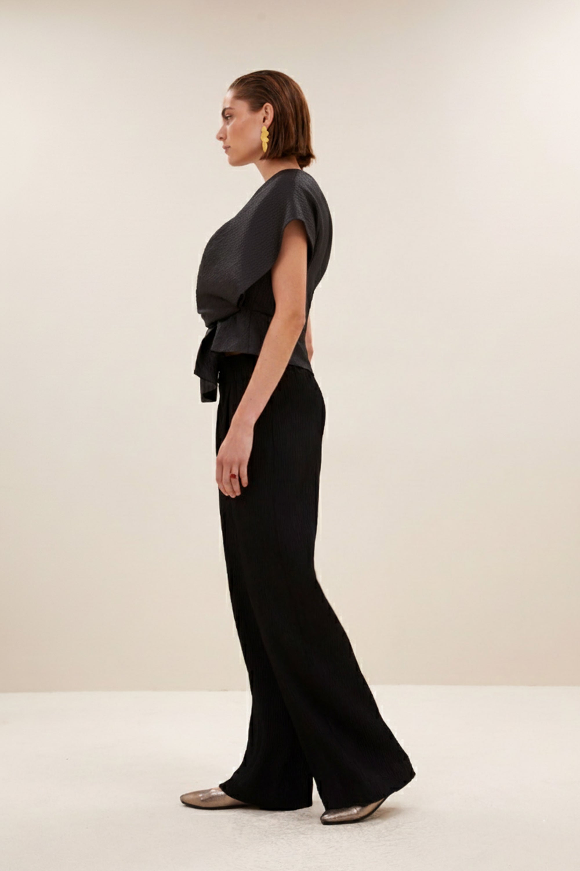 simone bubble top | jet black