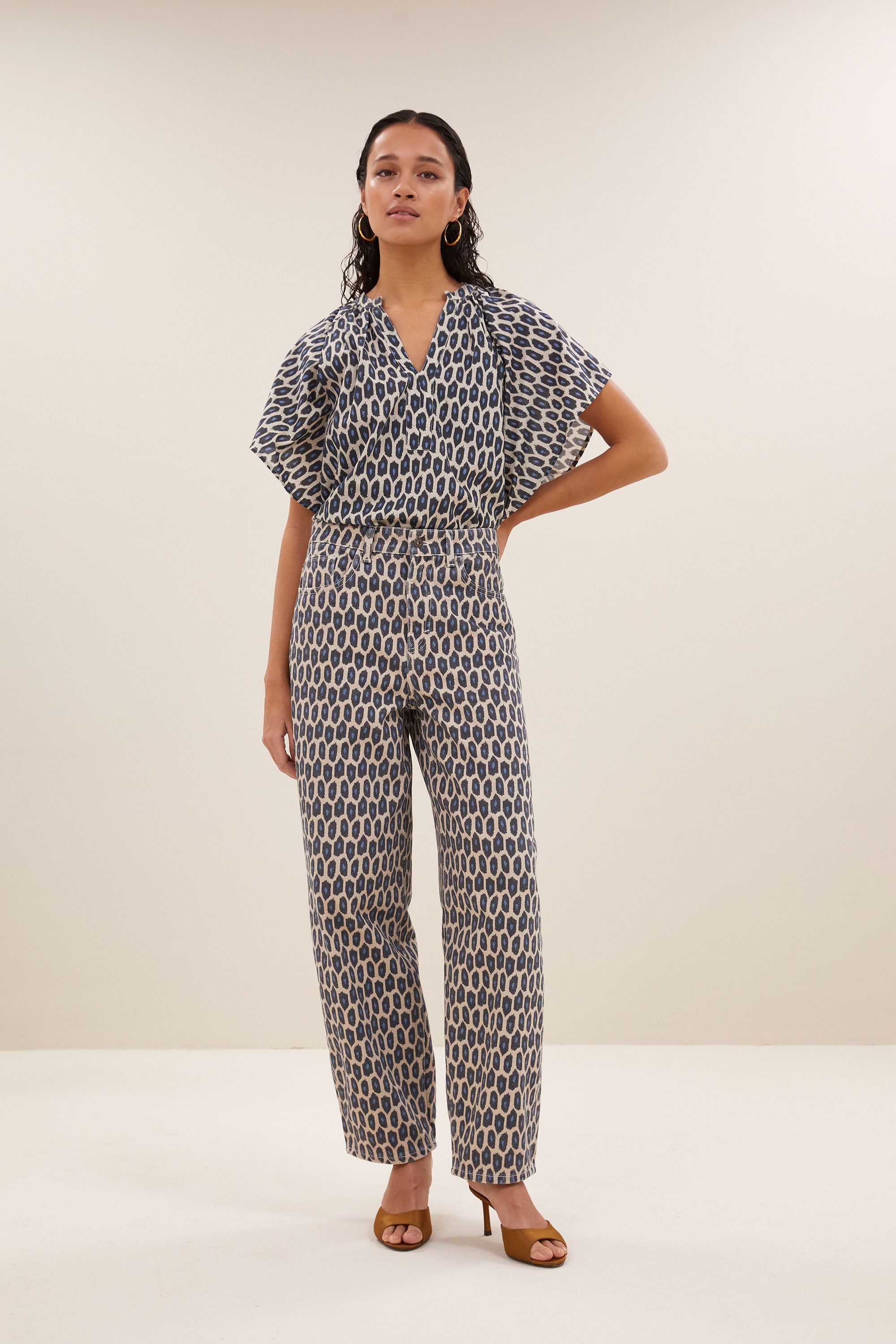 vina paris cheetah blouse | paris cheetah