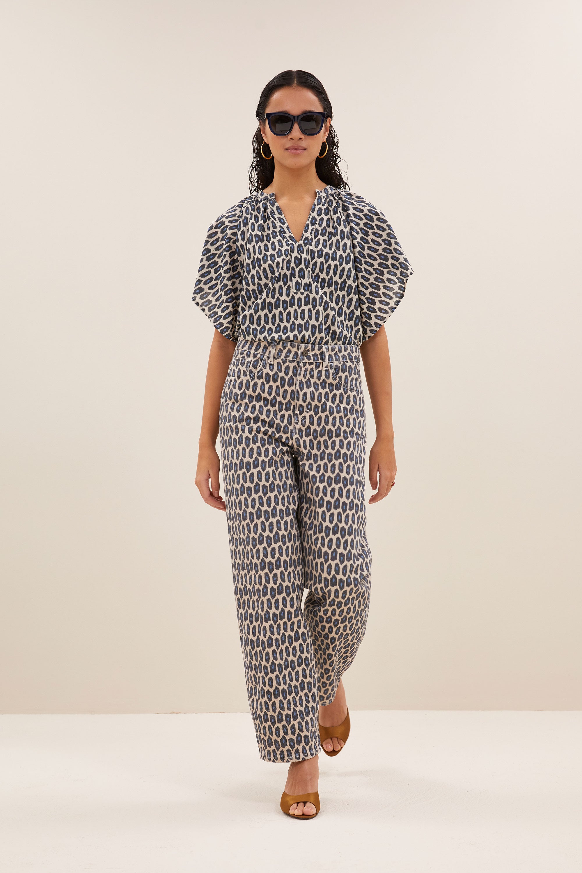 vina paris cheetah blouse | paris cheetah