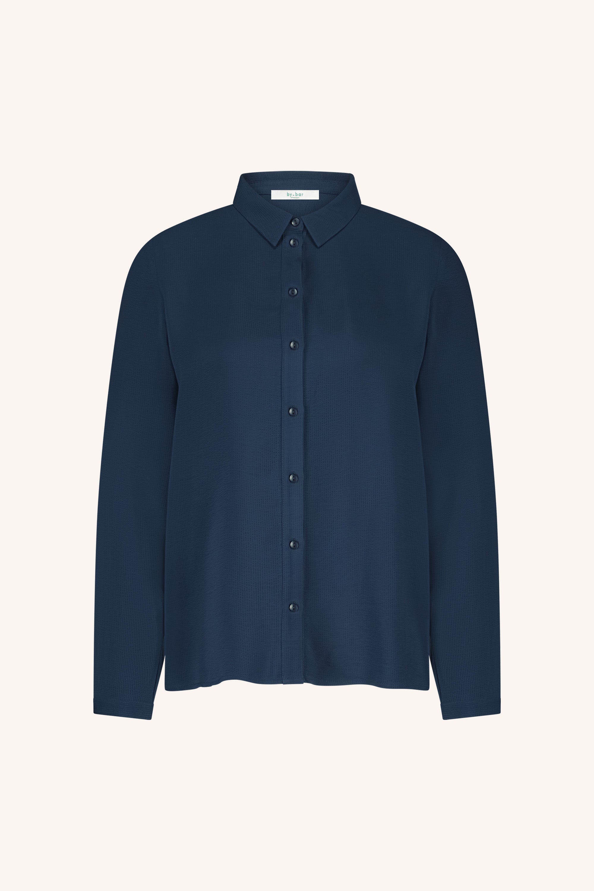 donna satin stripe blouse | evening blue