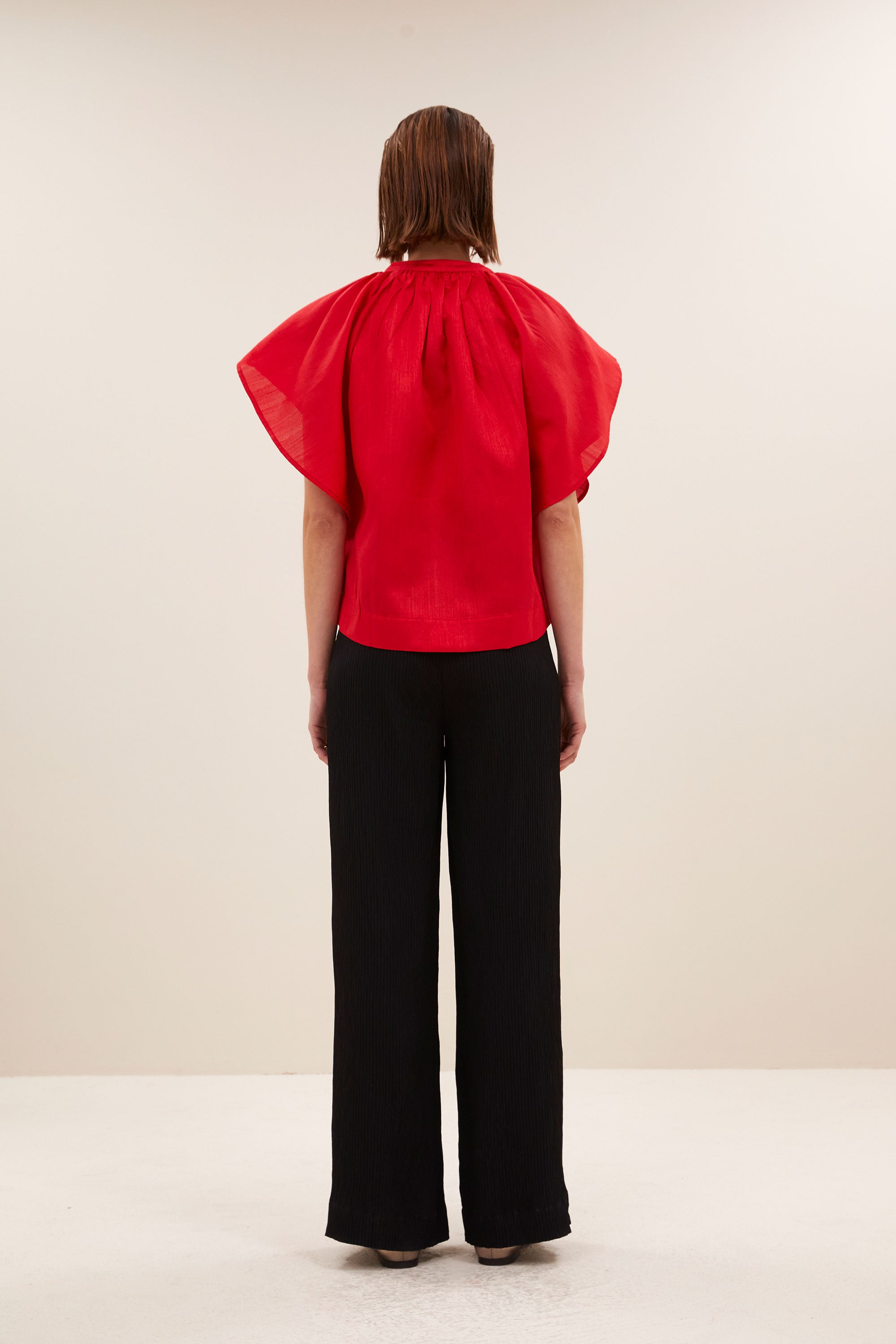 vina festive blouse | lipstick